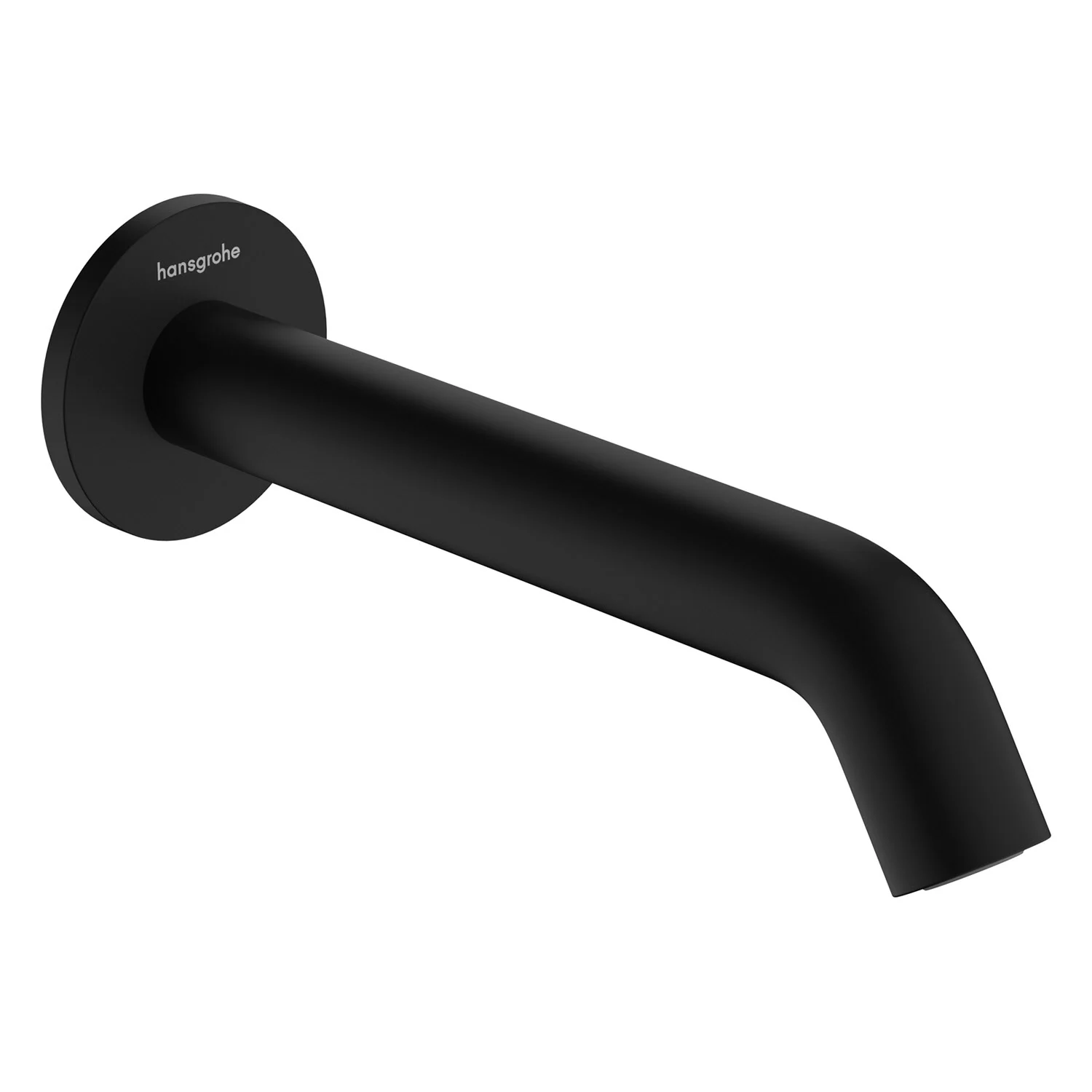 Czarny wylew wannowy w widoku bocznym, hansgrohe