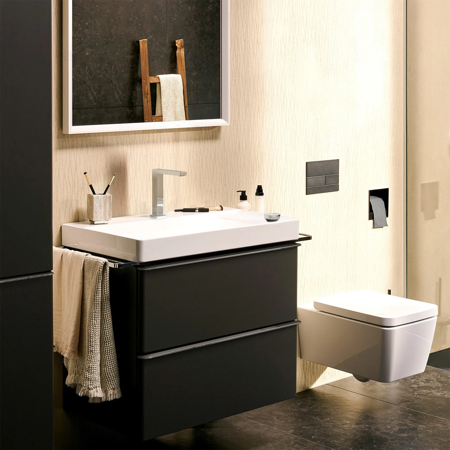 hansgrohe Tecturis E 2-Loch Waschtischarmatur 150 CoolStart wassersparend+ mit Ablaufgarnitur Bild 2