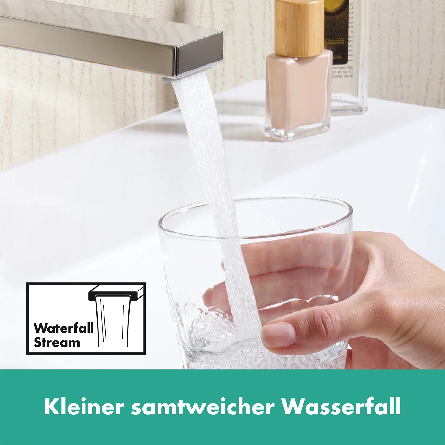 hansgrohe Tecturis E 2-Loch Waschtischarmatur 150 CoolStart wassersparend+ mit Ablaufgarnitur Bild 3