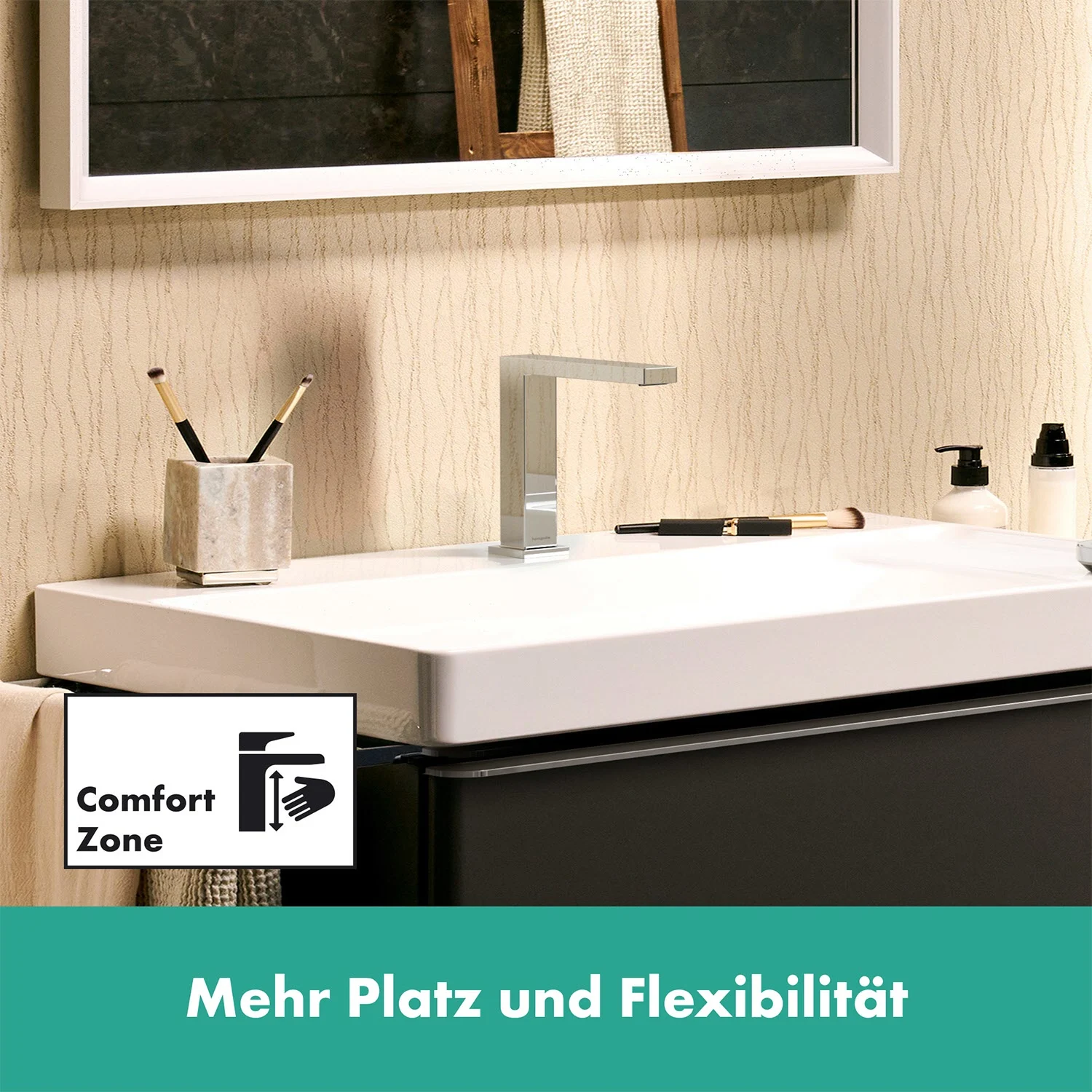 hansgrohe Tecturis E 2-Loch Waschtischarmatur 150 CoolStart wassersparend+ mit Ablaufgarnitur Bild 7