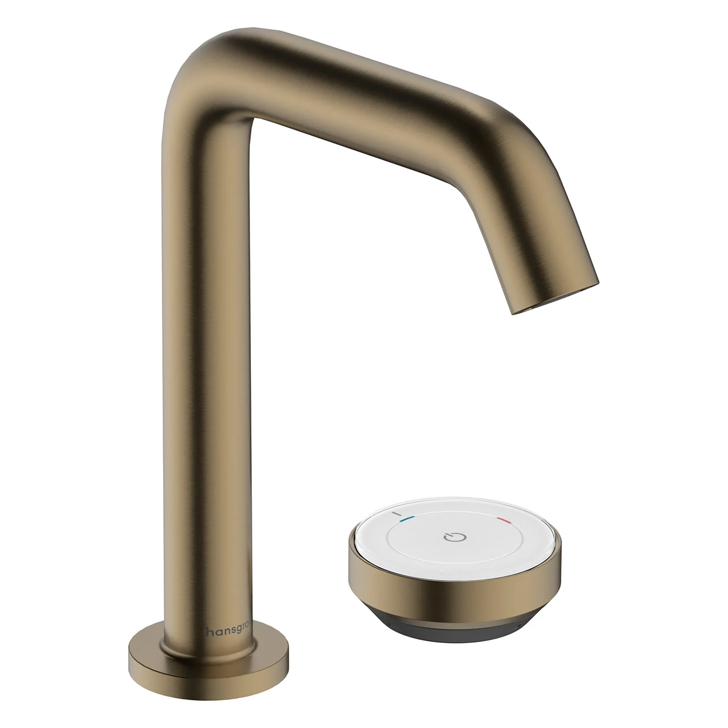 Brązowa bateria umywalkowa widok z przodu, hansgrohe