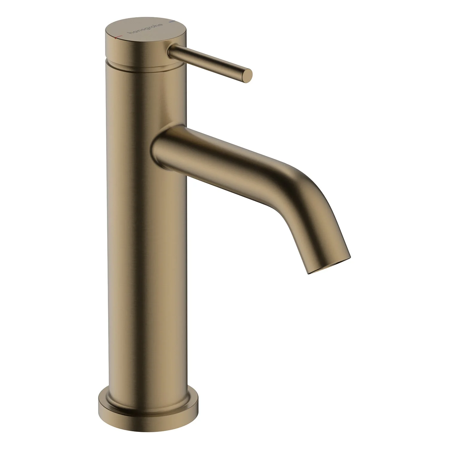 Jednouchwytowa bateria umywalkowa widok z boku, szczotkowane złoto, hansgrohe