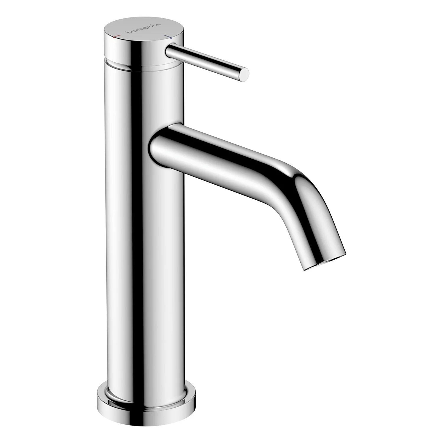 Chromowana bateria umywalkowa z widokiem z boku, hansgrohe