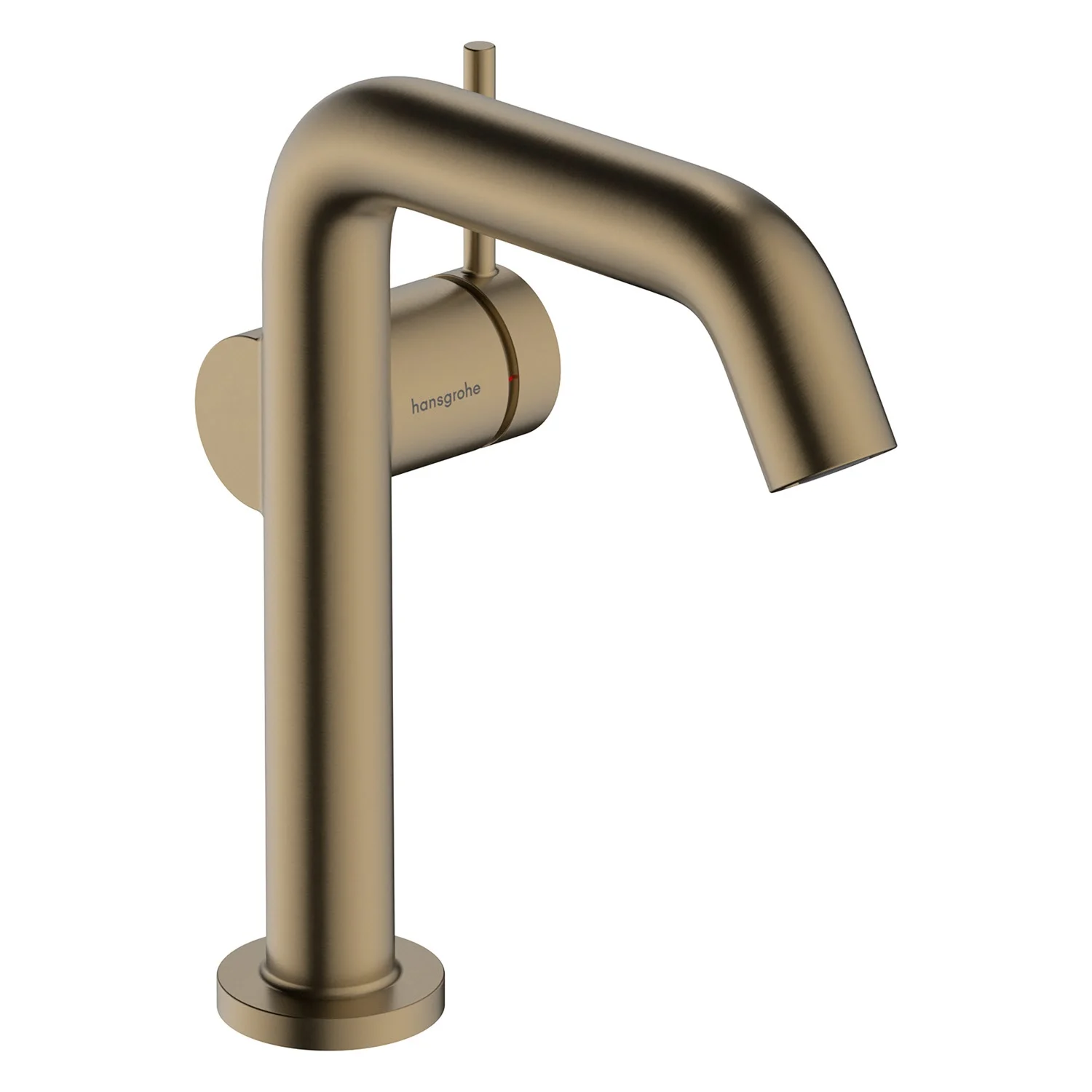Brązowa bateria umywalkowa z widokiem z boku, hansgrohe