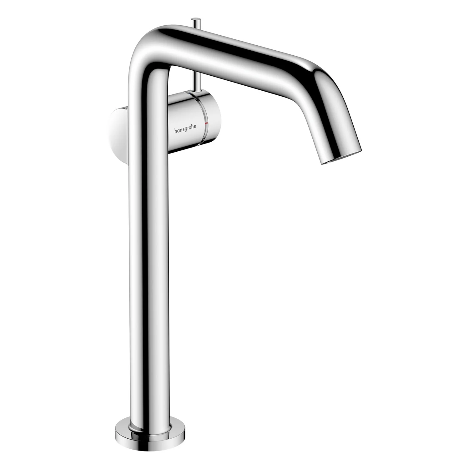 Chromowana bateria umywalkowa z widokiem z boku, hansgrohe