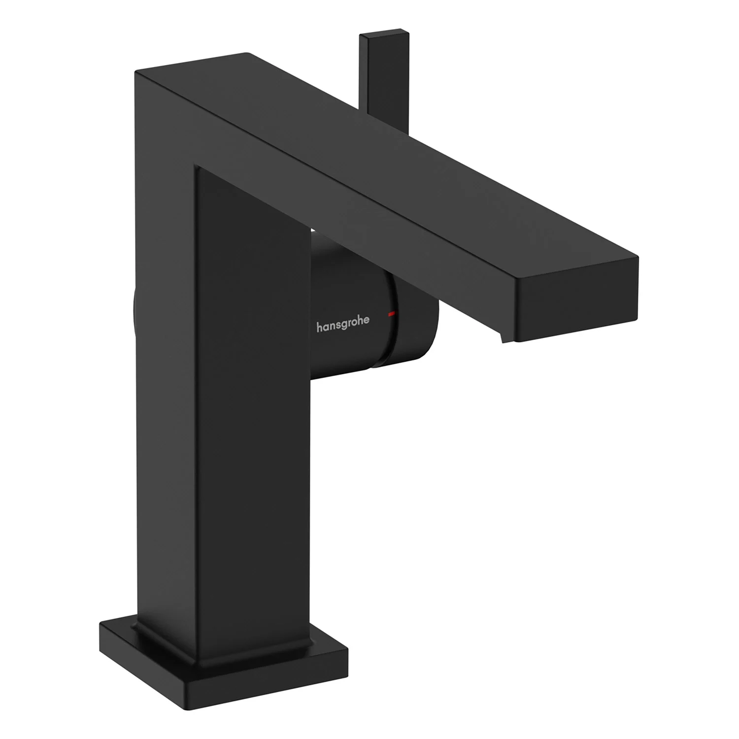 Czarna bateria w widoku bocznym, hansgrohe