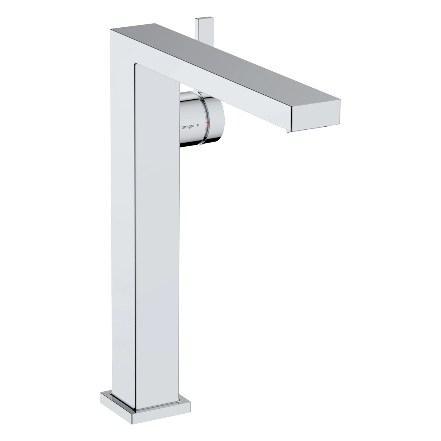 Chromowana bateria umywalkowa z widokiem bocznym, hansgrohe