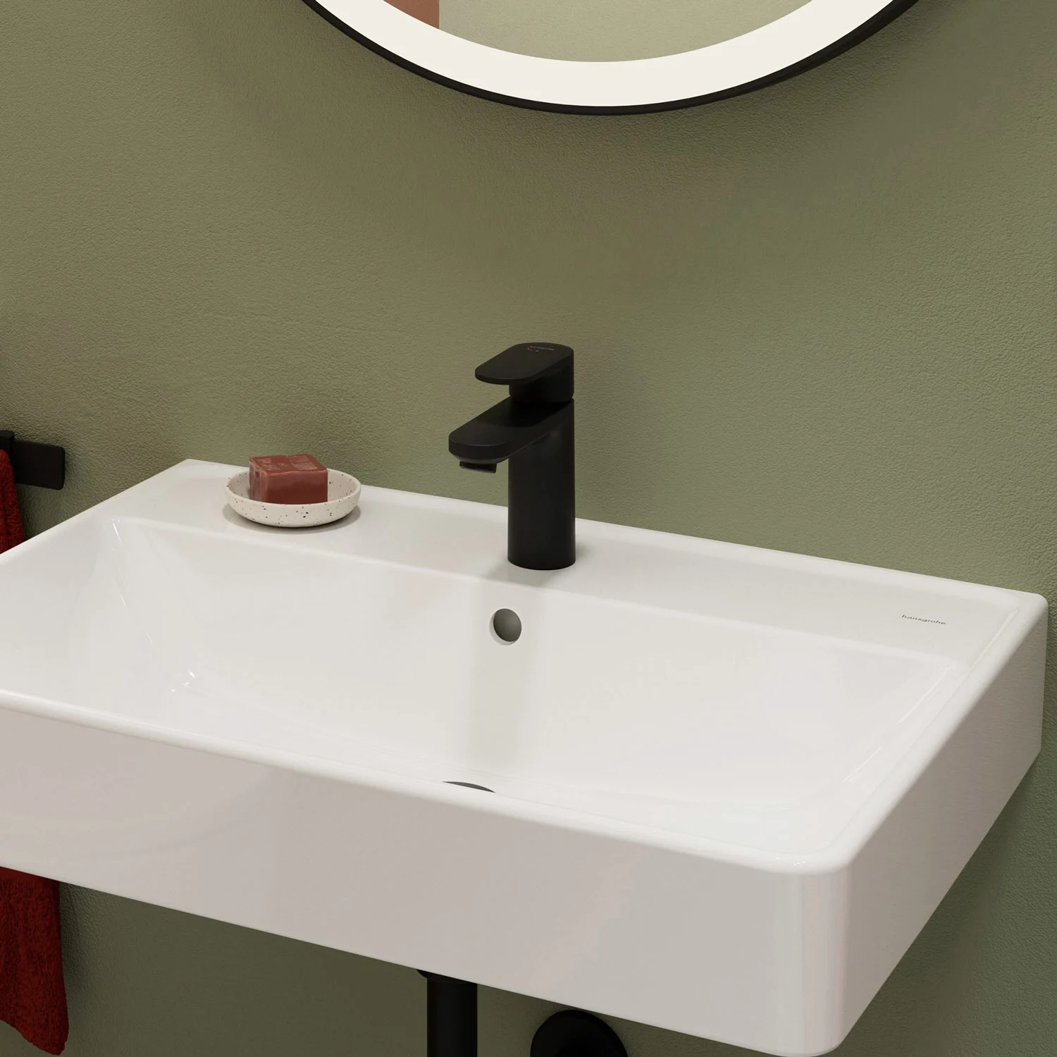 hansgrohe Vernis Blend Einhebel-Waschtischarmatur 100 CoolStart, mit Push-Open Ablaufgarnitur Bild 3