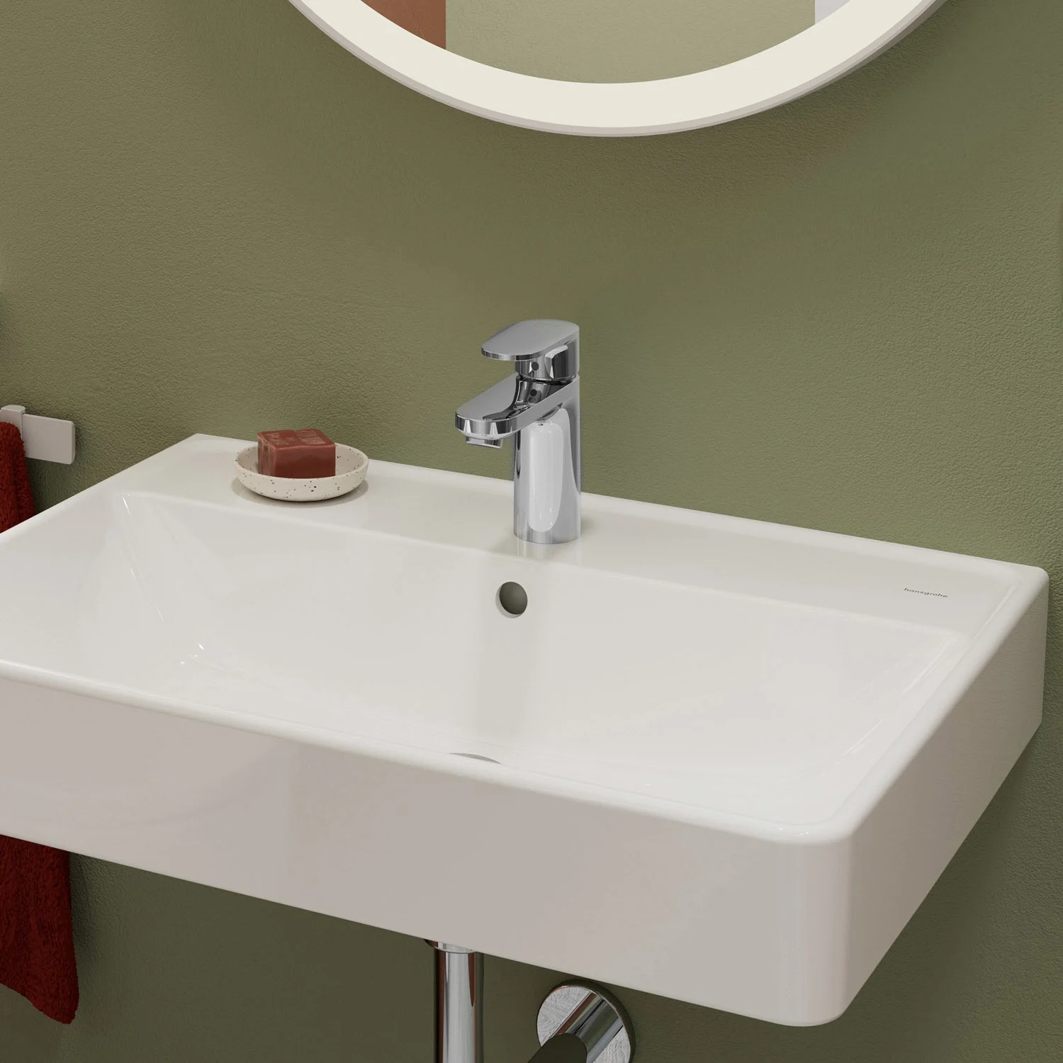 hansgrohe Vernis Blend Einhebel-Waschtischarmatur 100 CoolStart, mit Push-Open Ablaufgarnitur Bild 4