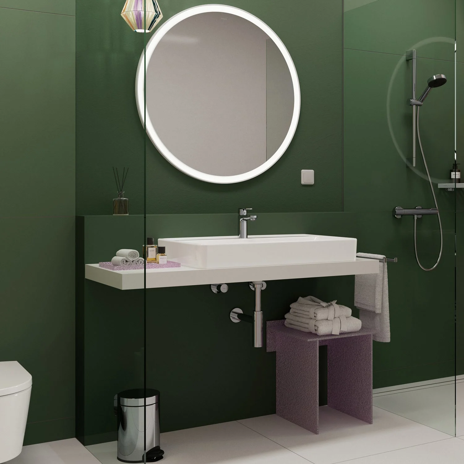 hansgrohe Vernis Blend Einhebel-Waschtischarmatur 100 CoolStart, mit Push-Open Ablaufgarnitur Bild 6