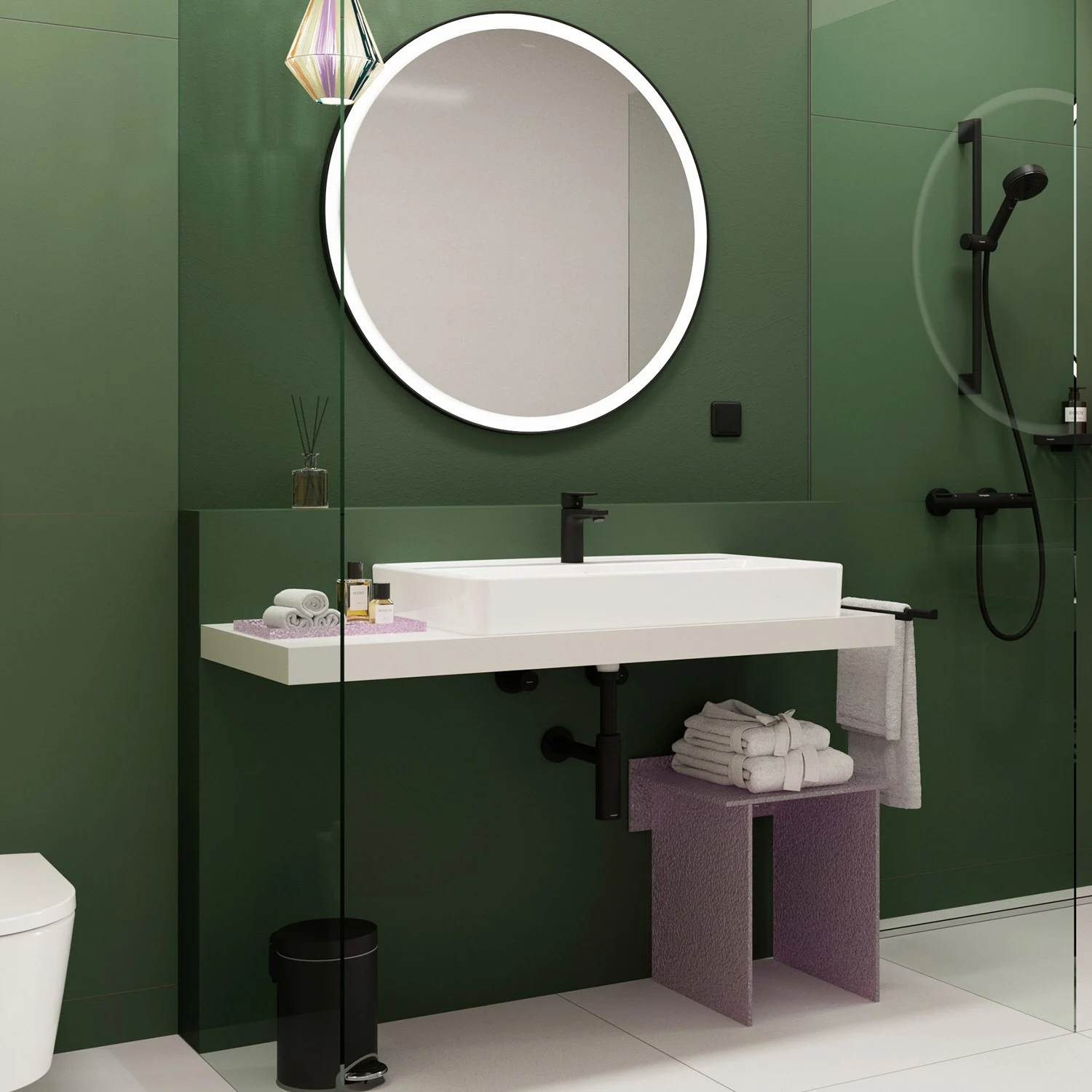 hansgrohe Vernis Blend Einhebel-Waschtischarmatur 100 CoolStart, mit Push-Open Ablaufgarnitur Bild 6