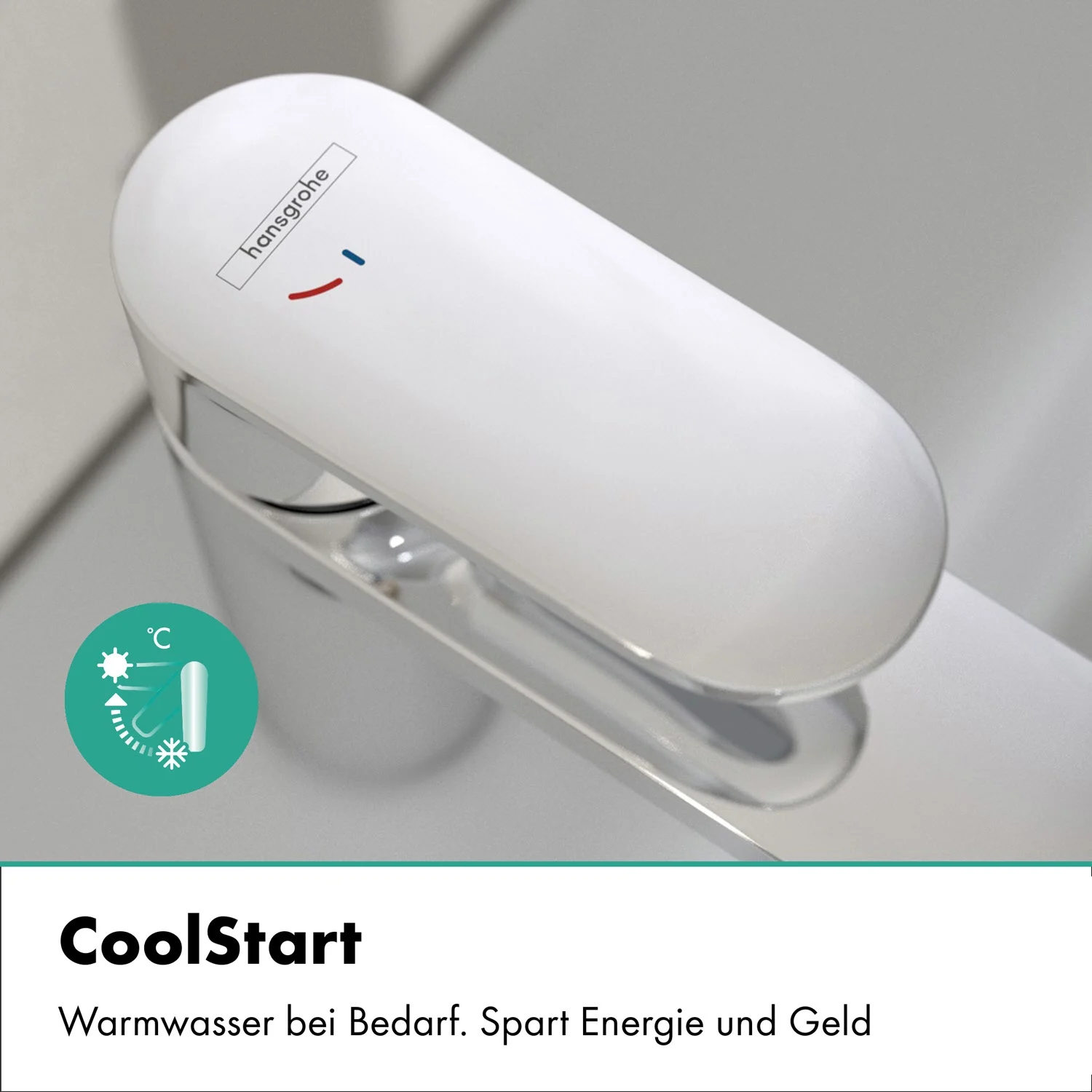 hansgrohe Vernis Blend Einhebel-Waschtischarmatur 100 CoolStart, mit Push-Open Ablaufgarnitur Bild 8