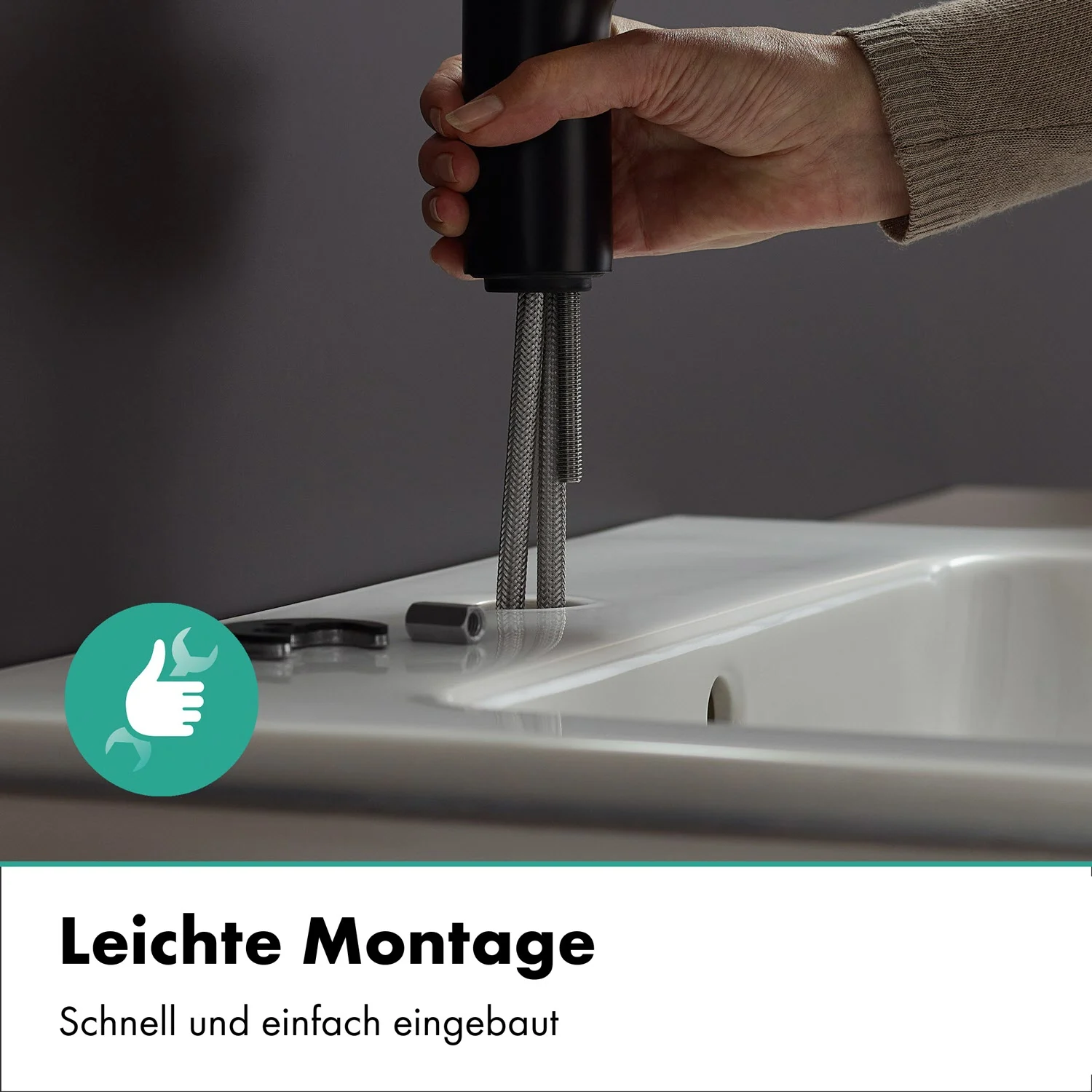 hansgrohe Vernis Blend Einhebel-Waschtischarmatur 70 CoolStart, mit Push-Open Ablaufgarnitur Bild 8