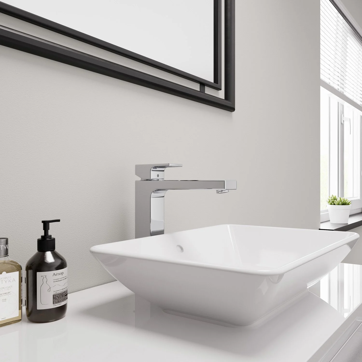 Hansgrohe Vernis Shape – jednouchwytkowa bateria umywalkowa 190 CoolStart, z zestawem odpływowym typu „push-open” Zdjęcie 3