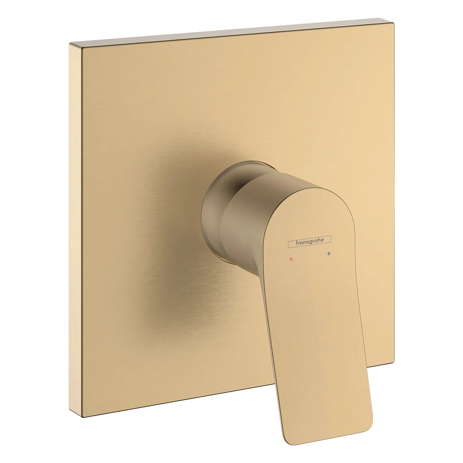 Jednouchwytowa bateria prysznicowa w złotym widoku z przodu, hansgrohe