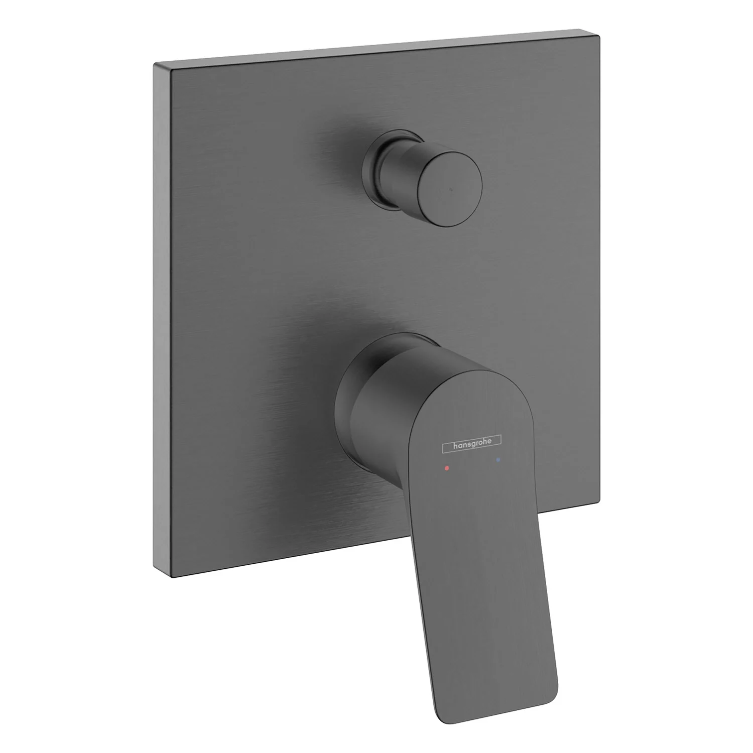 Czarna bateria jednouchwytowa widok z przodu, hansgrohe