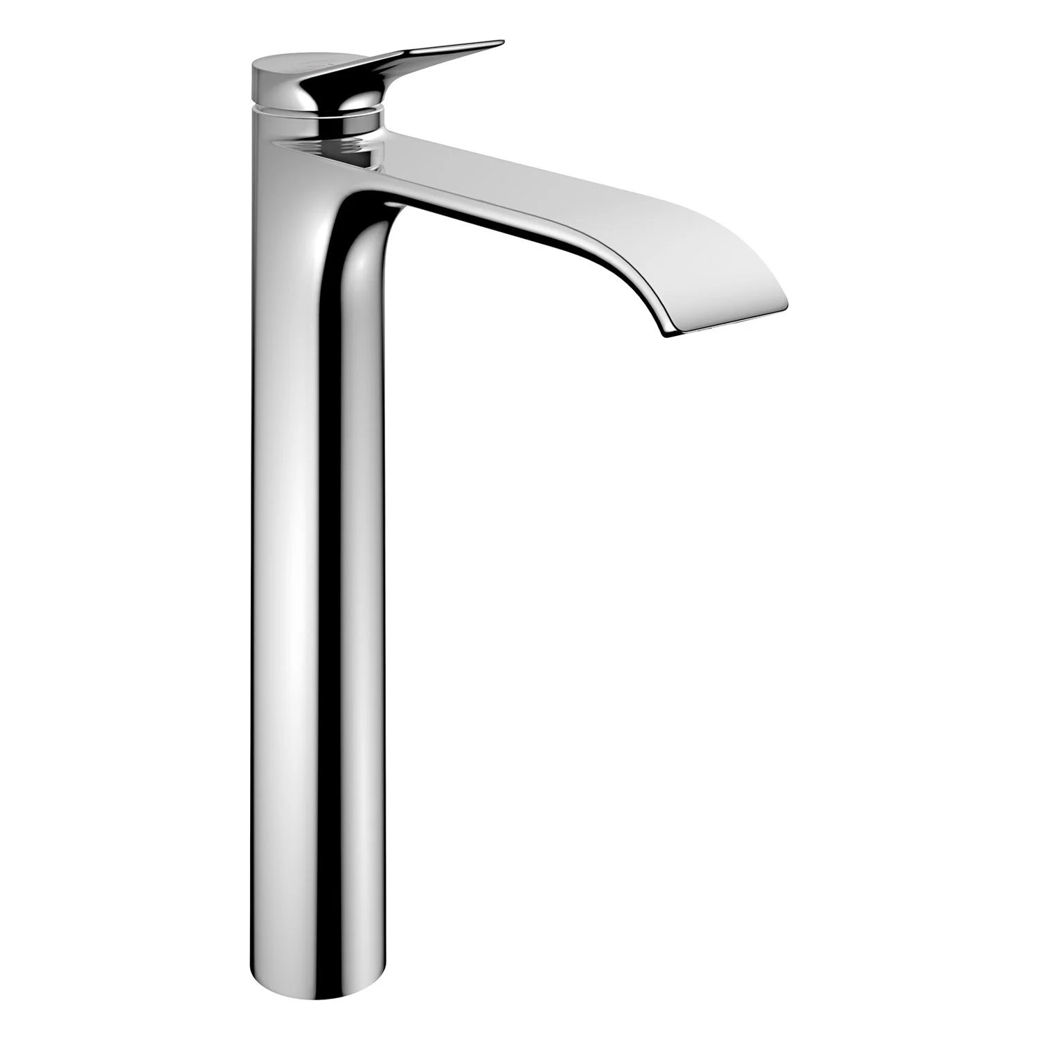 Chromowana bateria umywalkowa widok z boku, hansgrohe