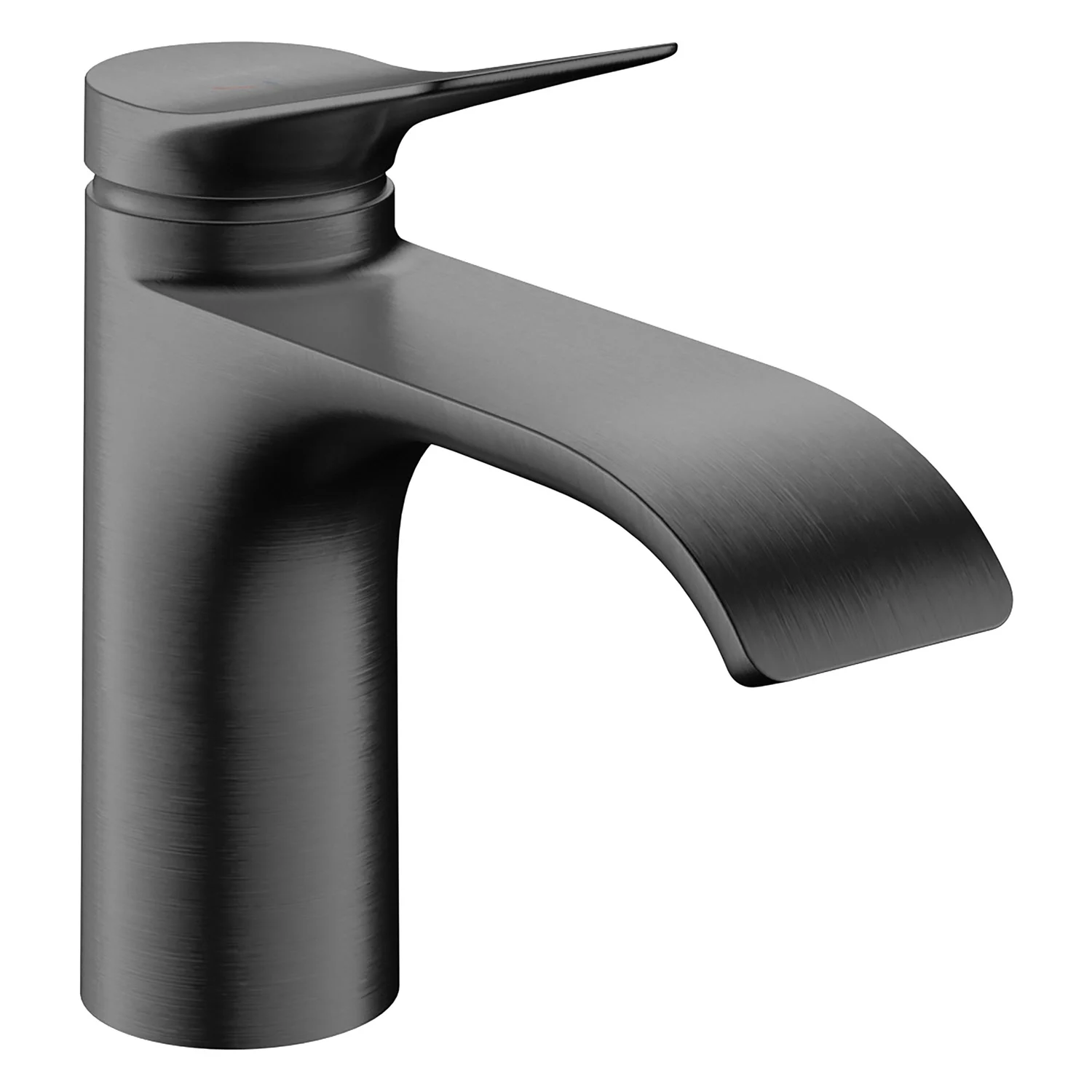 Czarny kran w widoku z boku, hansgrohe