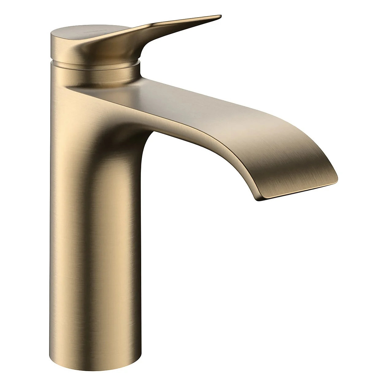 Złoty kran w widoku z boku, hansgrohe