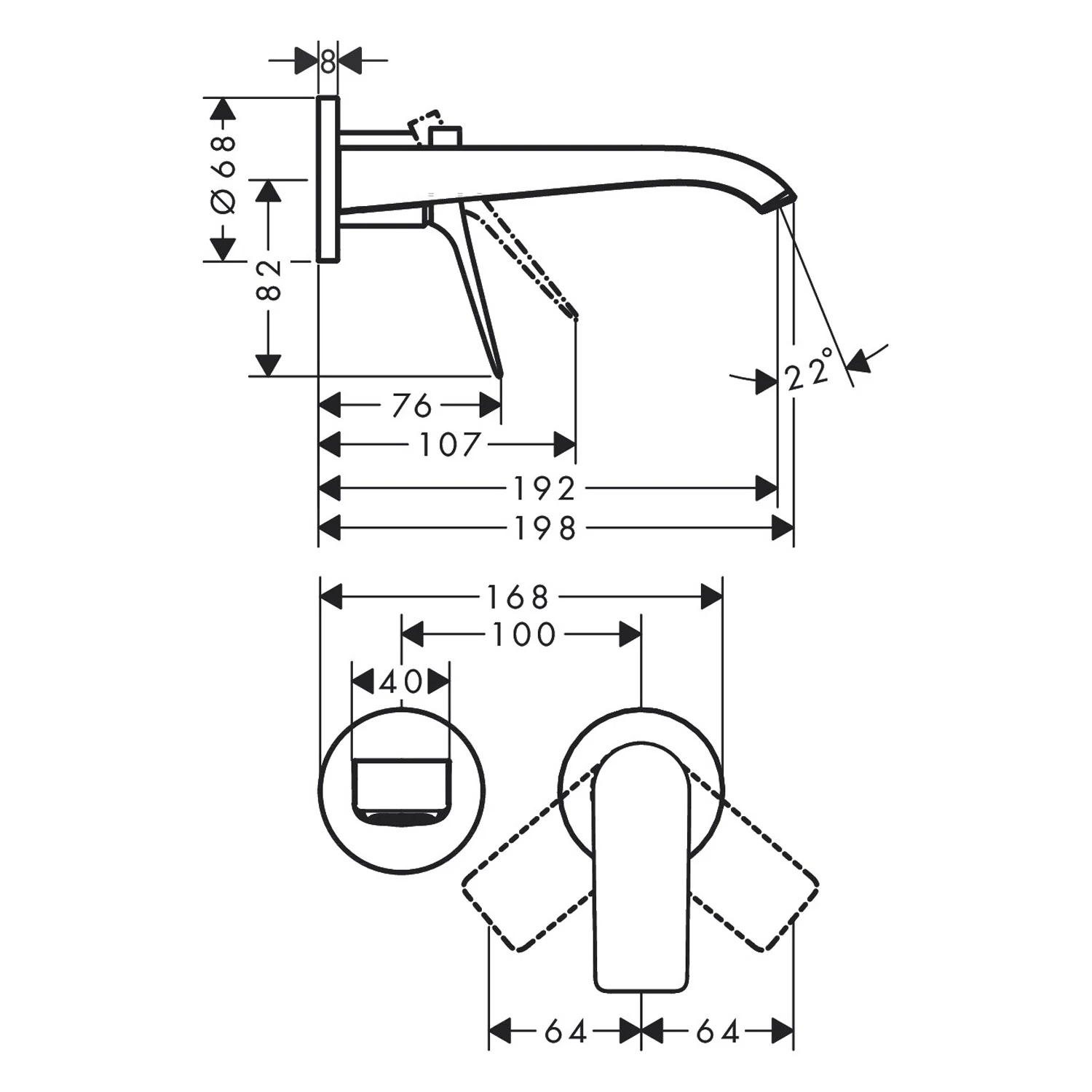 hansgrohe Vivenis Einhebel-Waschtischarmatur Unterputz, Auslauf 19,2 cm Bild 6
