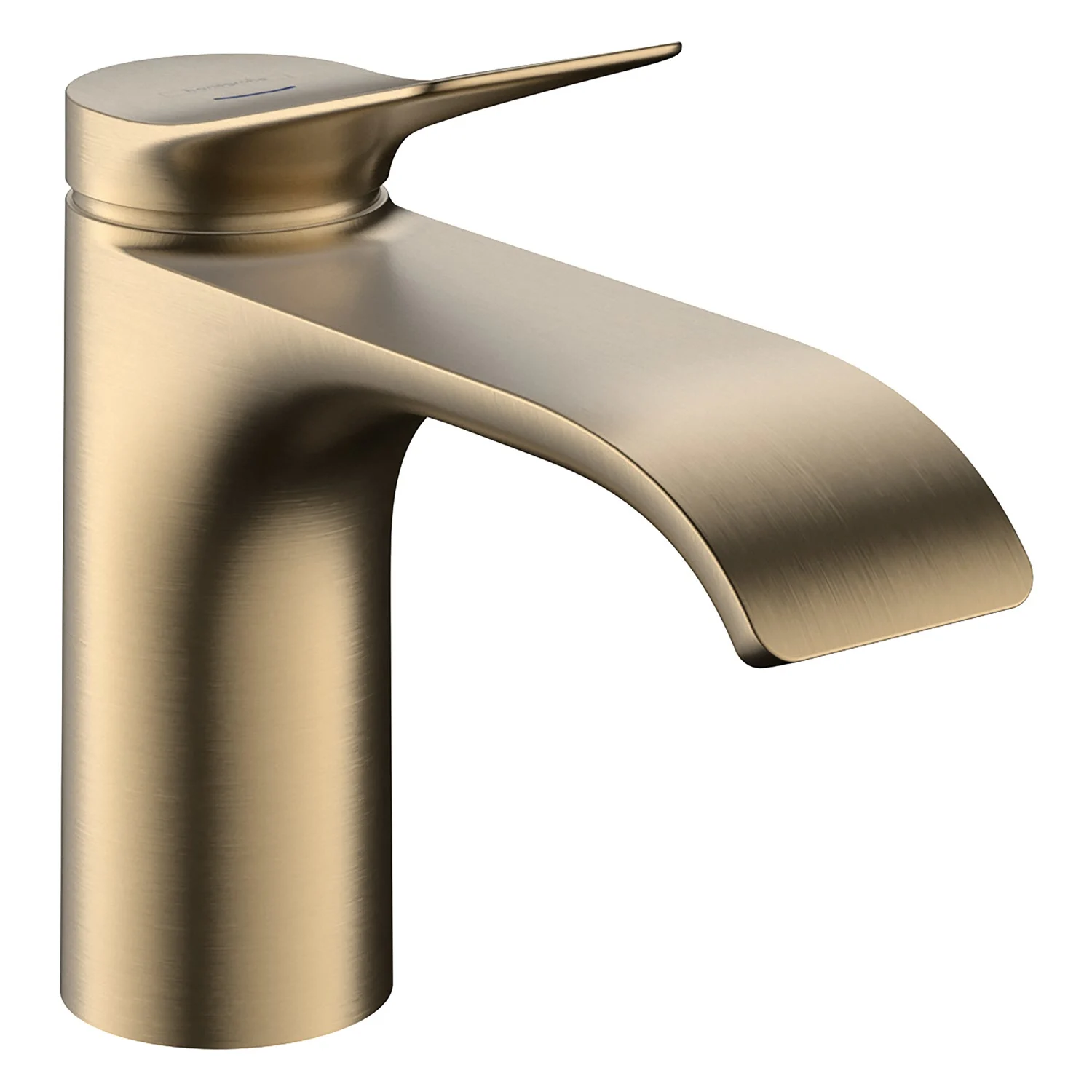 Złoty kran w widoku z boku, hansgrohe