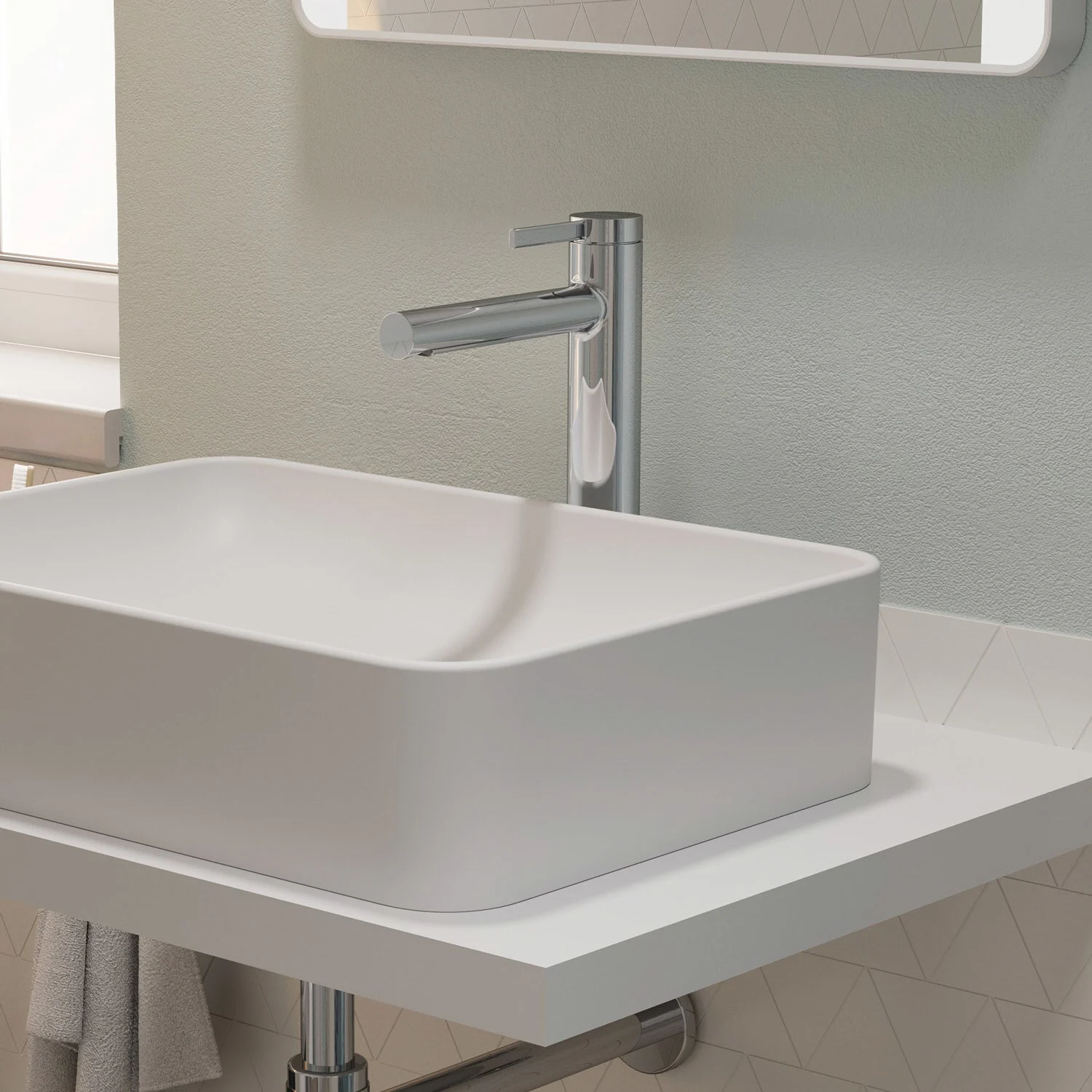Hansgrohe Zesis S – jednouchwytkowa bateria umywalkowa 230 CoolStart do umywalki nablatowej bez zestawu odpływowego Zdjęcie 2