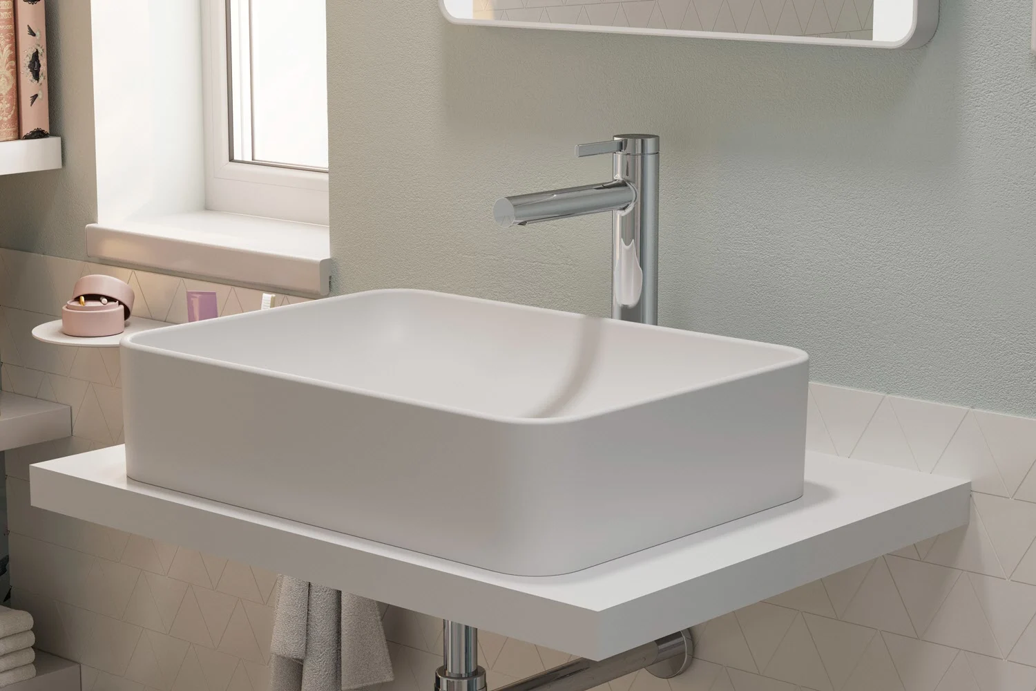 Hansgrohe Zesis S – jednouchwytkowa bateria umywalkowa 230 CoolStart do umywalki nablatowej bez zestawu odpływowego Zdjęcie 3