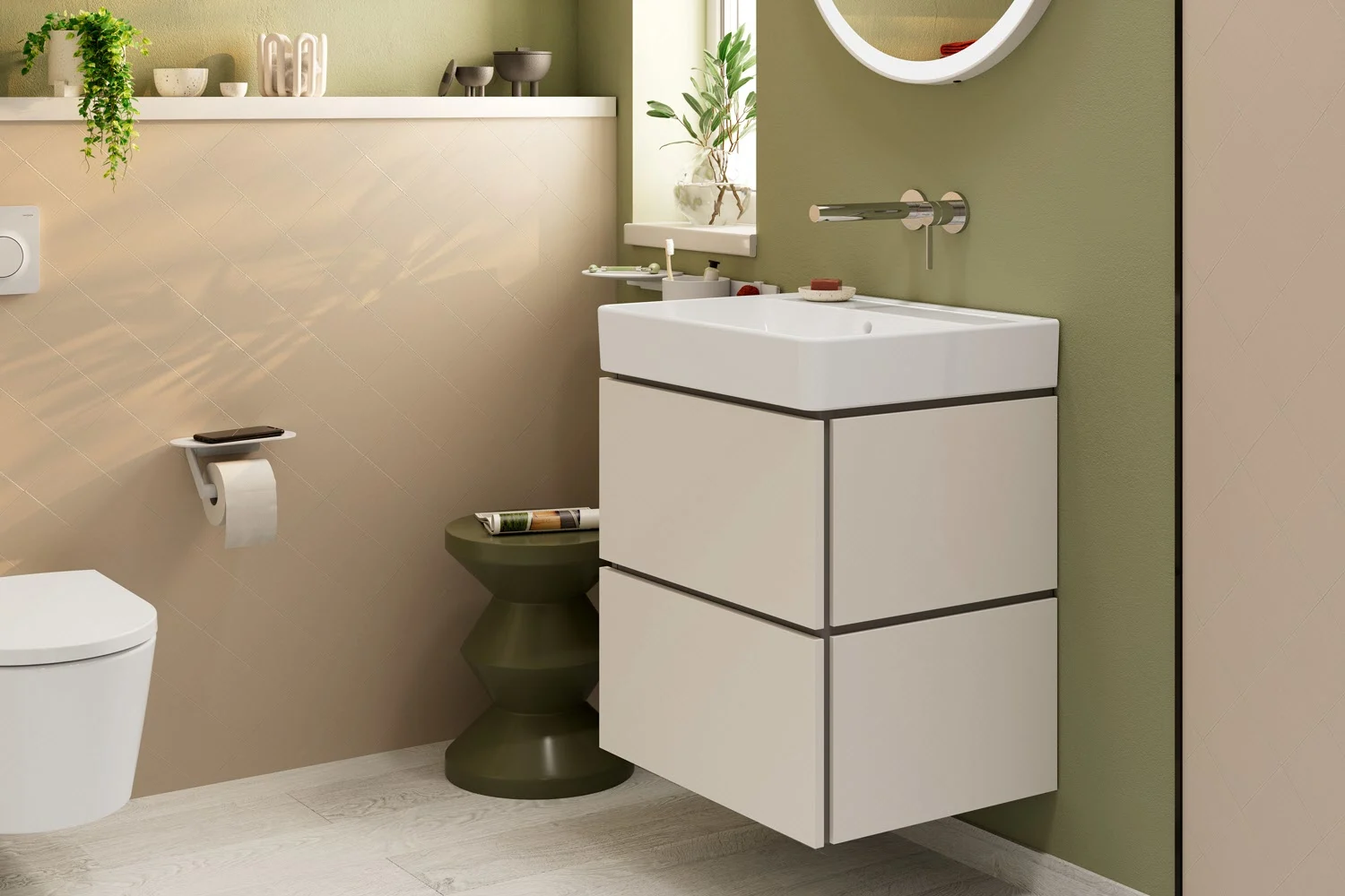 Hansgrohe Zesis S – jednouchwytkowa bateria umywalkowa podtynkowa do montażu na ścianie z wylewką o długości 19,4 cm Zdjęcie 5