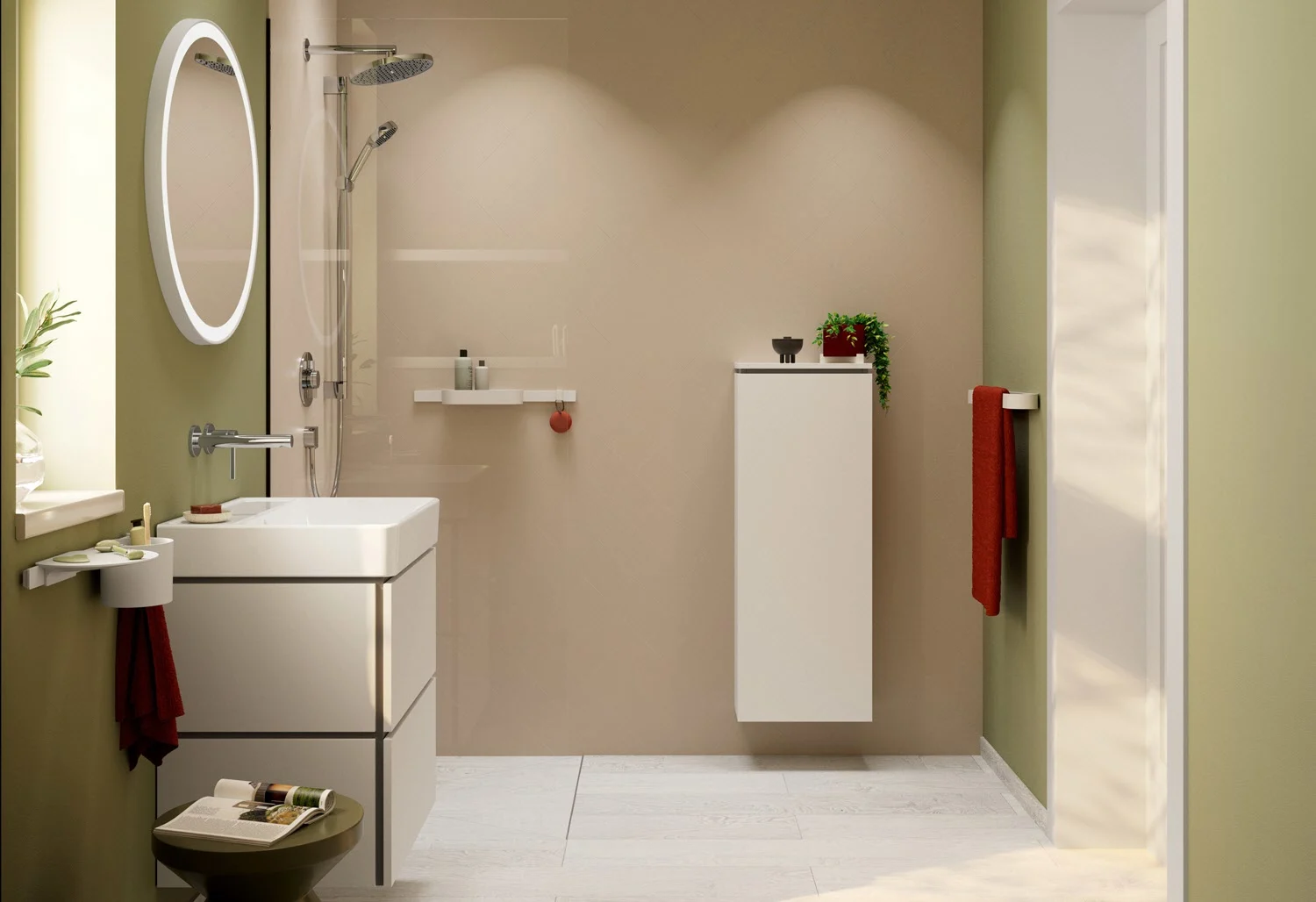 Hansgrohe Zesis S – jednouchwytkowa bateria umywalkowa podtynkowa do montażu na ścianie z wylewką o długości 19,4 cm Zdjęcie 7