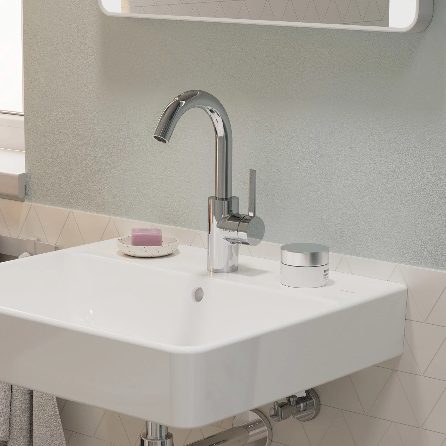 Hansgrohe Zesis S – jednouchwytkowa bateria umywalkowa 210 CoolStart z obrotową wylewką, bez zestawu odpływowego Zdjęcie 2