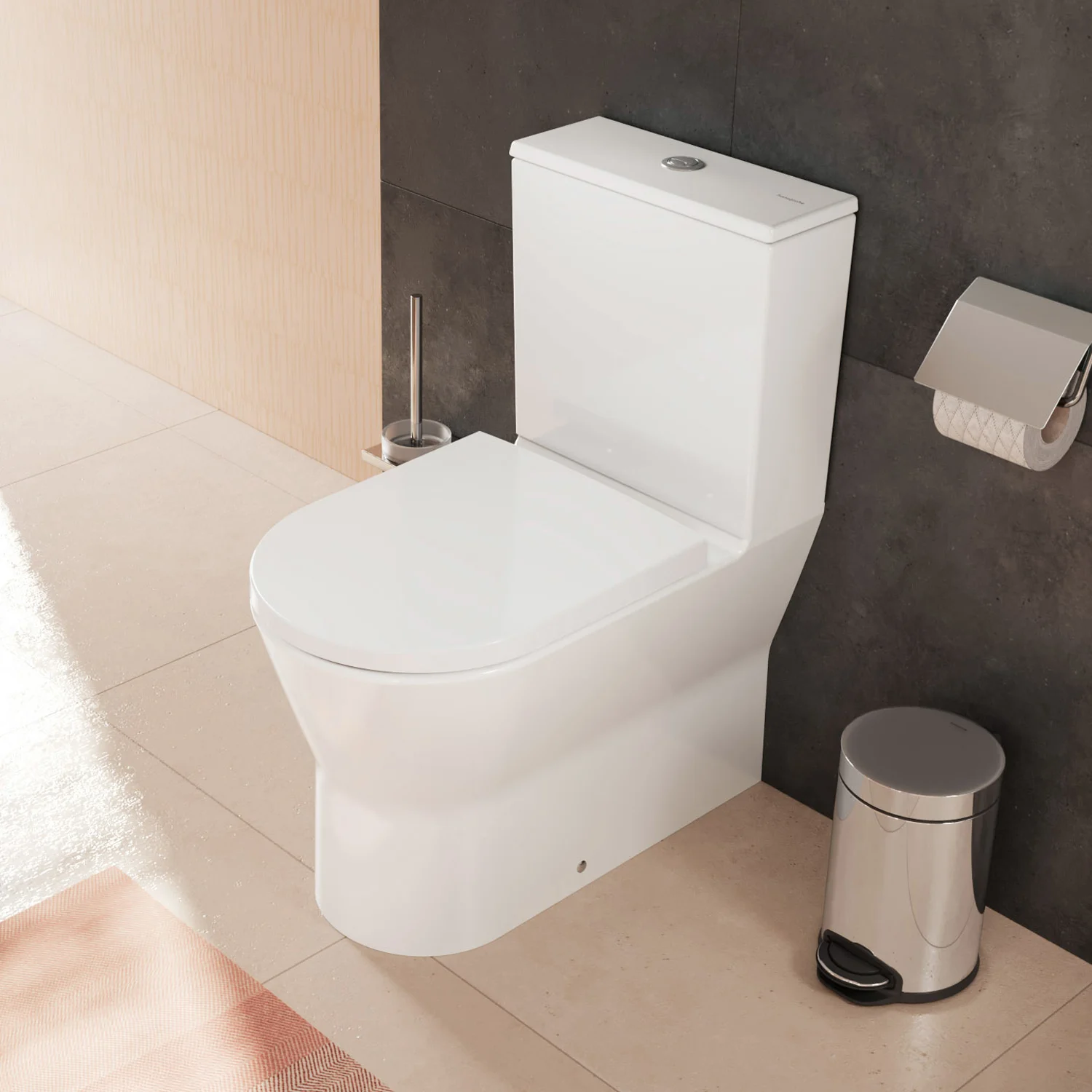 Toaleta w nowoczesnej łazience, hansgrohe