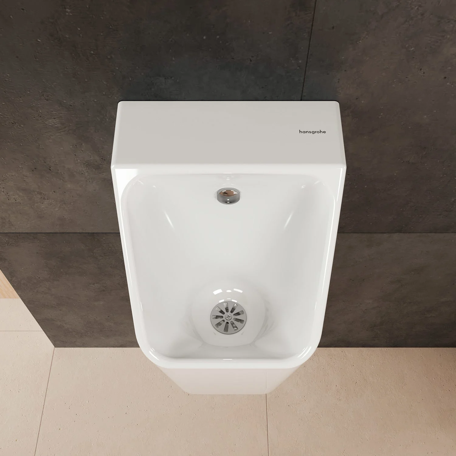 hansgrohe EluPura Original Q Urinal 600/300 mit Zulauf von hinten und Ablauf nach unten/hinten spülrandlos Bild 3
