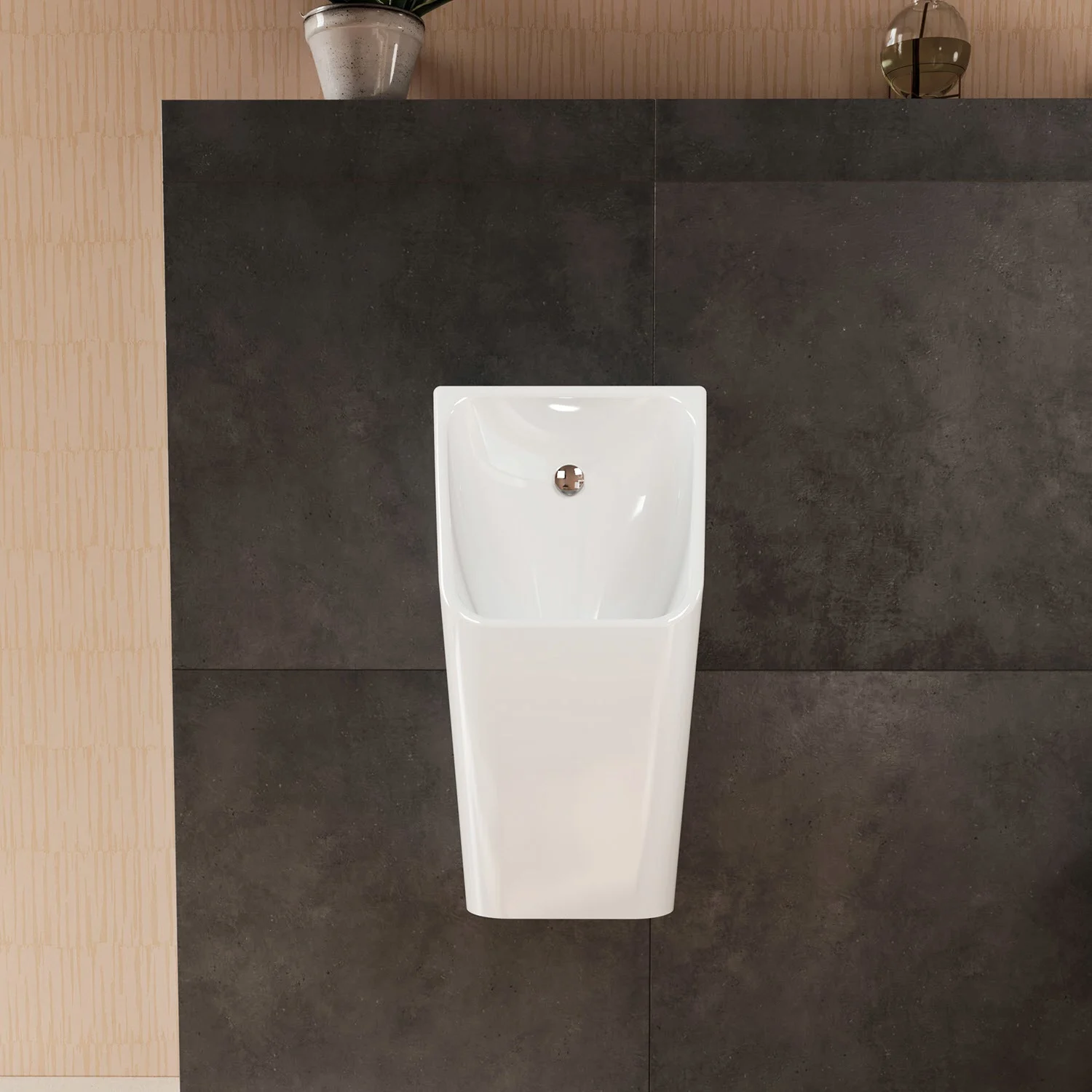 hansgrohe EluPura Original Q Urinal 600/300 mit Zulauf von hinten und Ablauf nach unten/hinten spülrandlos Bild 4