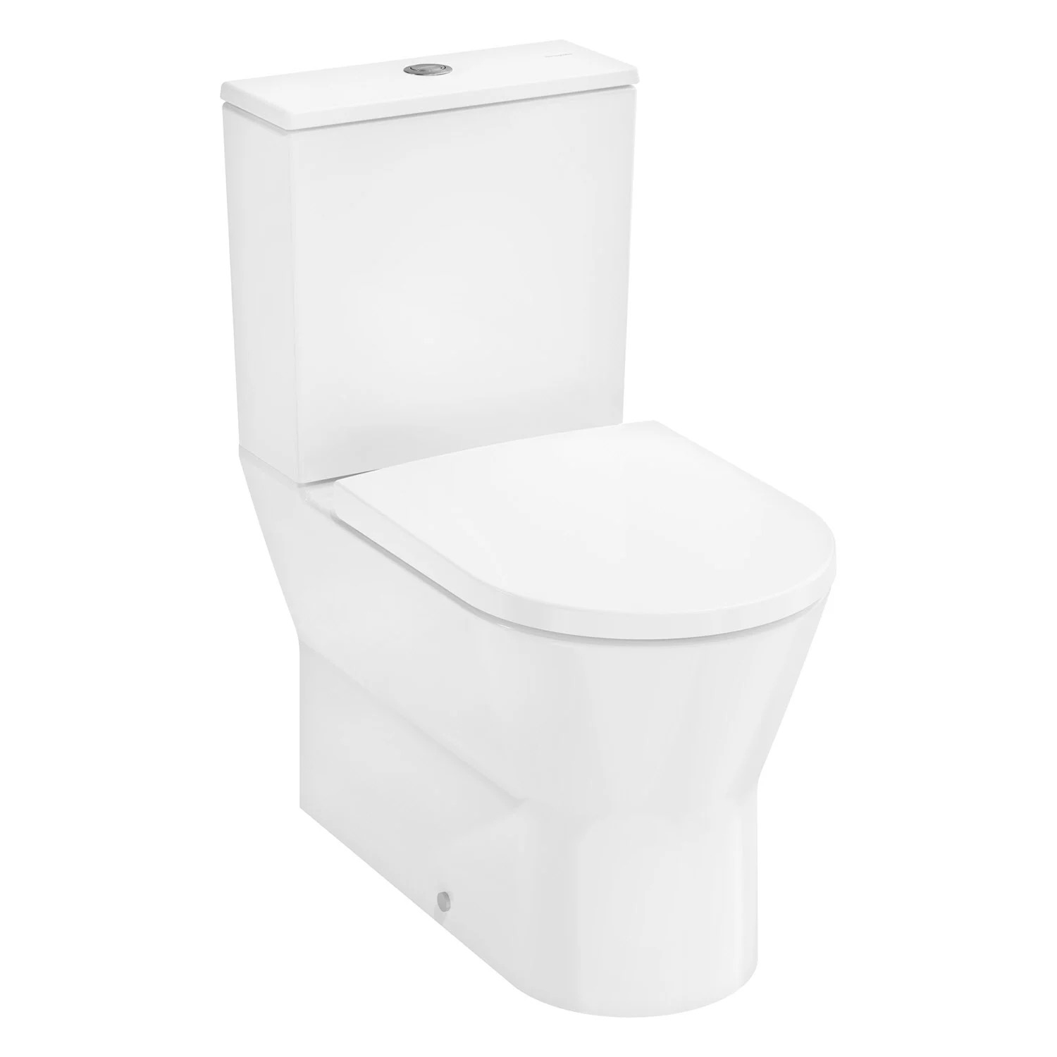 Toaleta stojąca widok z przodu, biała ceramika, hansgrohe