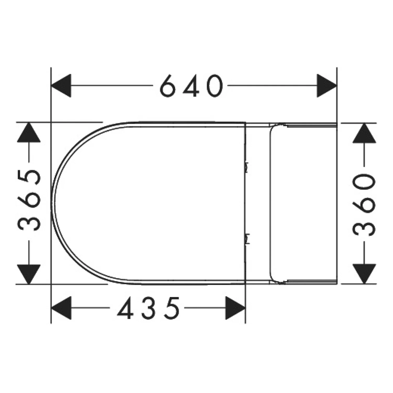 hansgrohe EluPura Original S Stand-WC Set 640 mit horizontalem Abgang AquaChannel Flush, SmartClean mit Spülkasten und WC Sitz mit SoftClose Bild 4