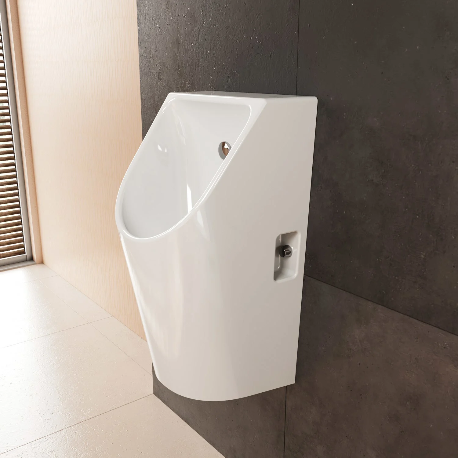hansgrohe EluPura Original S Urinal mit Zulauf von hinten und Ablauf nach unten/hinten spülrandlos, SmartClean