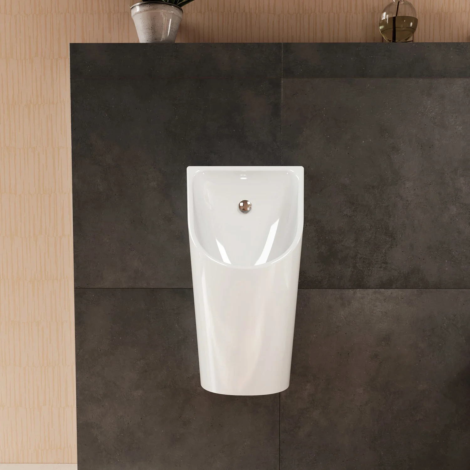 hansgrohe EluPura Original S Urinal mit Zulauf von hinten und Ablauf nach unten/hinten spülrandlos, SmartClean Bild 4