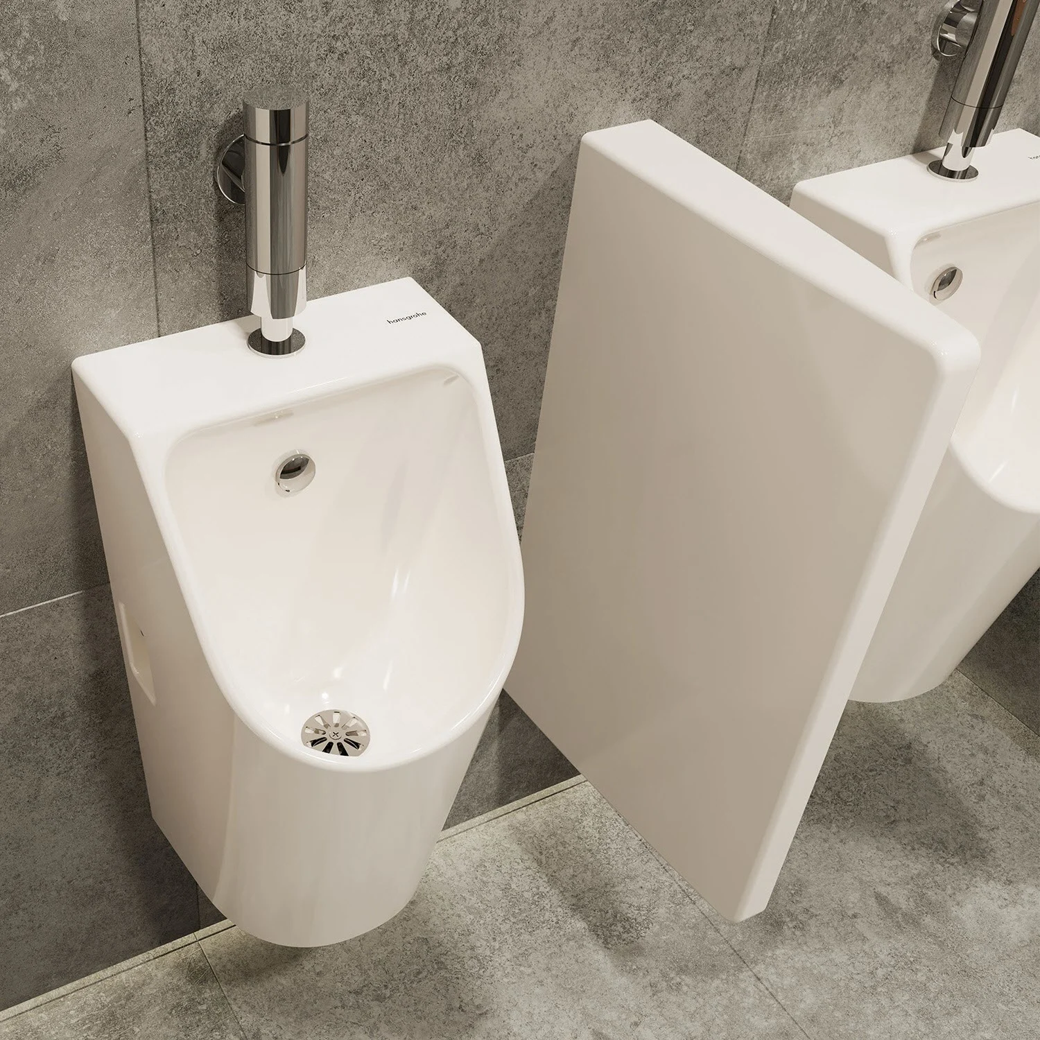 hansgrohe EluPura Original S Urinal mit Zulauf von hinten und Ablauf nach unten/hinten spülrandlos, SmartClean Bild 8