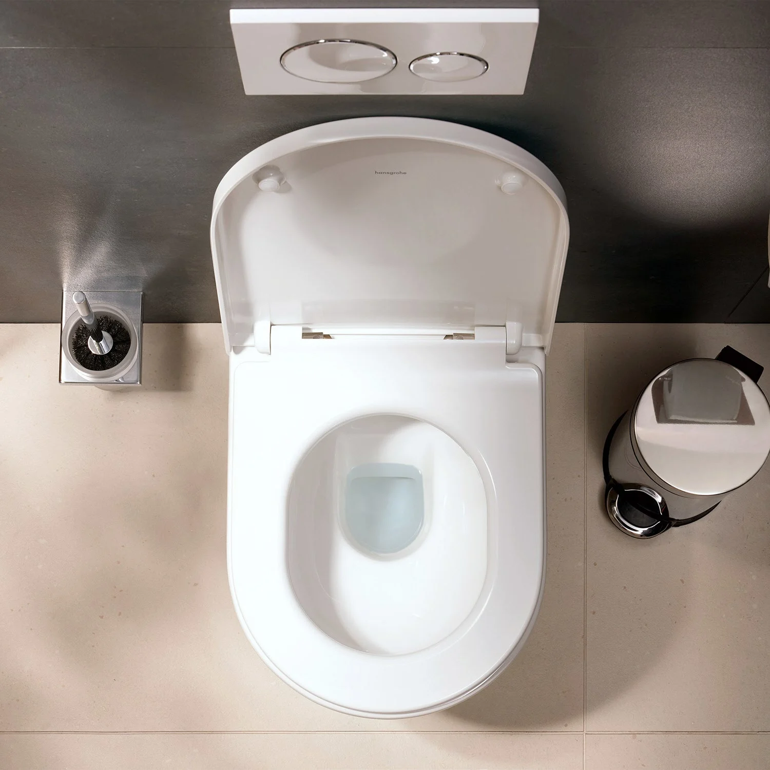 hansgrohe EluPura Original S Wand WC Set 540 AquaChannel Flush mit WC-Sitz Bild 3