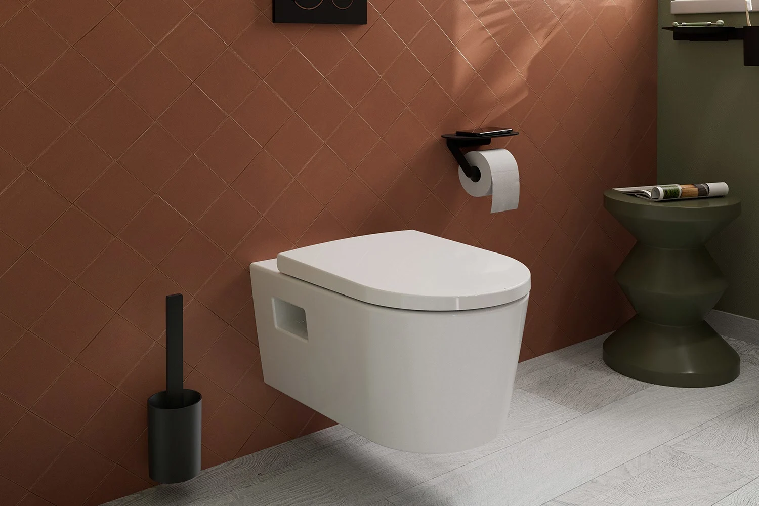 hansgrohe EluPura Original S Wand WC Set 540 AquaChannel Flush mit WC-Sitz Bild 8