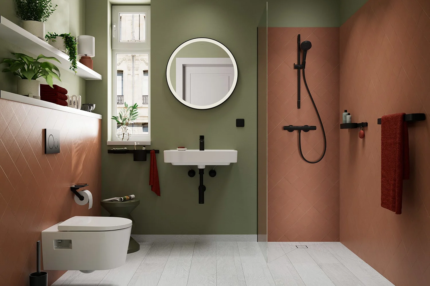 hansgrohe EluPura Original S Wand WC Set 540 AquaChannel Flush mit WC-Sitz Bild 9