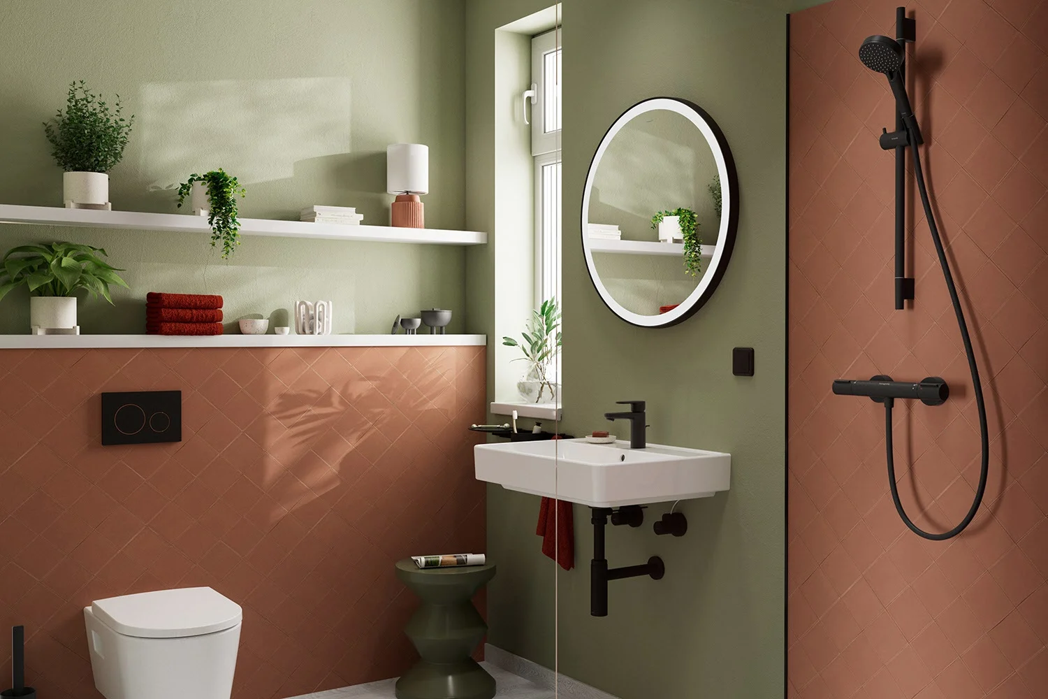 hansgrohe EluPura Original S Wand WC Set 540 AquaChannel Flush mit WC-Sitz Bild 12