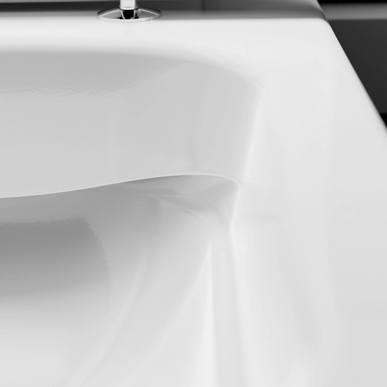 Biała powierzchnia ceramiczna w zbliżeniu, hansgrohe
