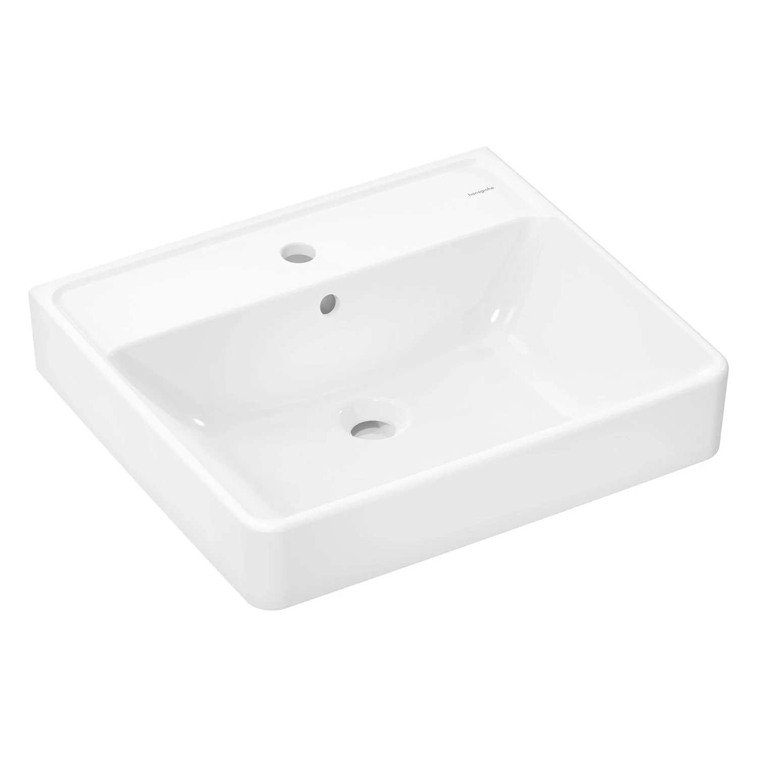 hansgrohe Xanuia Q Aufsatzwaschtisch geschliffen 550/480 mit Hahnloch und Überlauf Bild 2