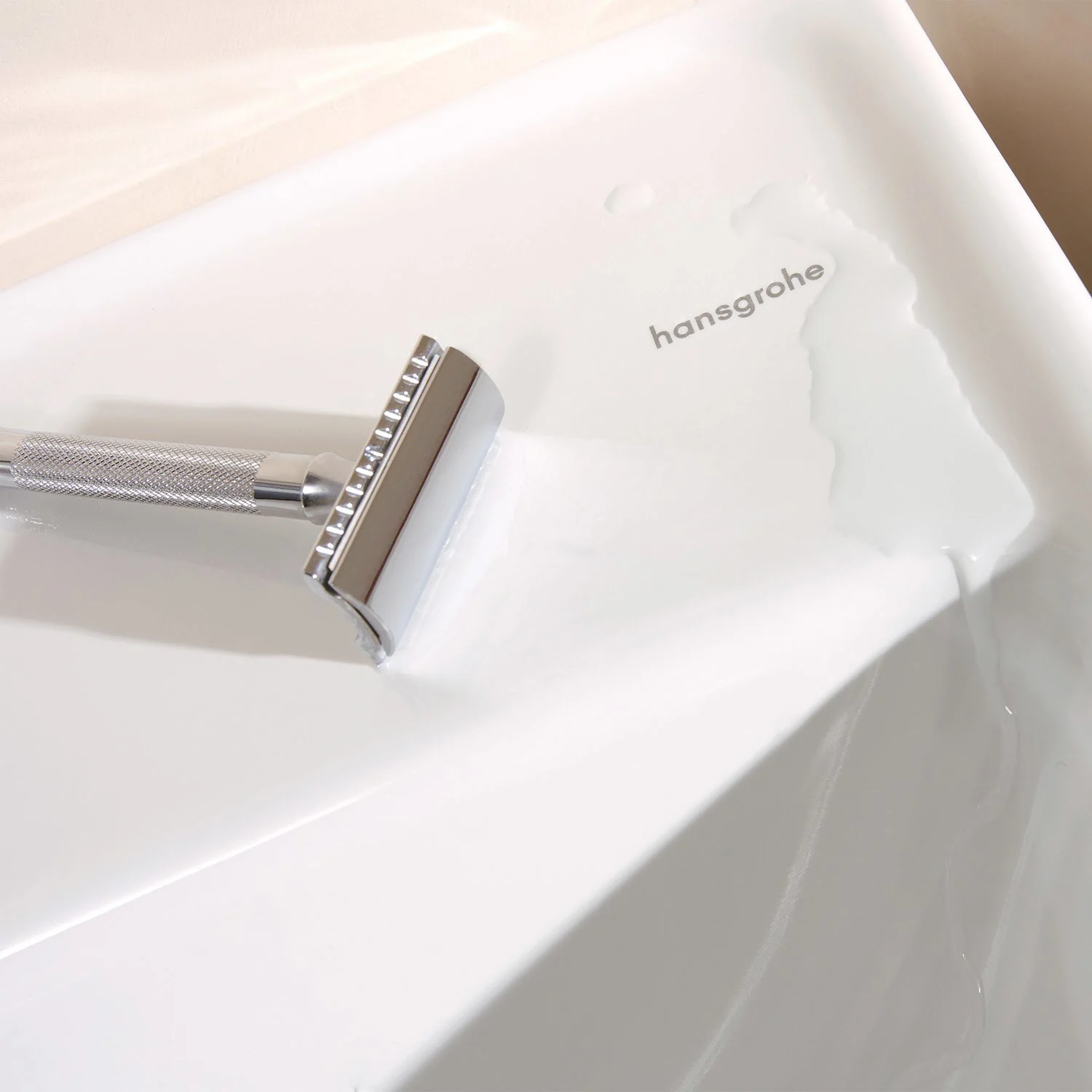 hansgrohe Xanuia Q Aufsatzwaschtisch geschliffen 600/480 mit Hahnloch und Überlauf Bild 6