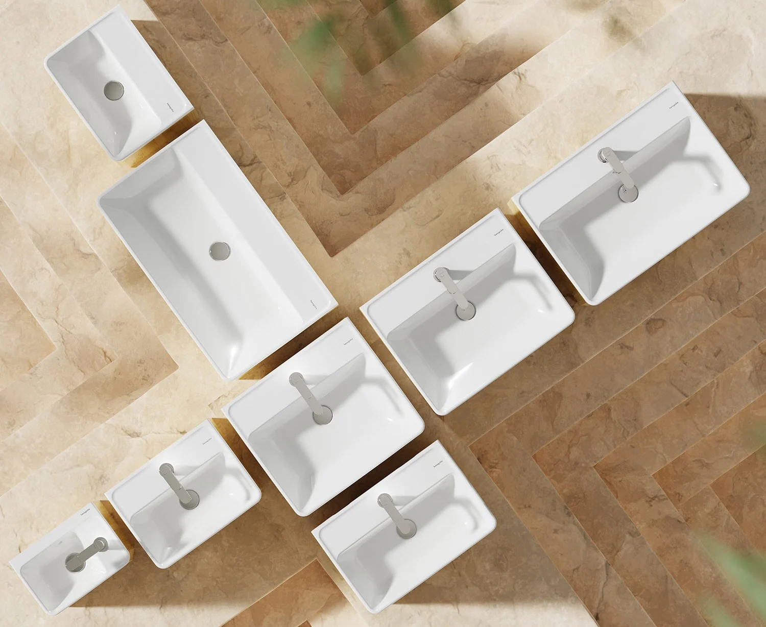 hansgrohe Xanuia Q Handwaschbecken 500/390 mit Hahnloch und Überlauf Bild 12