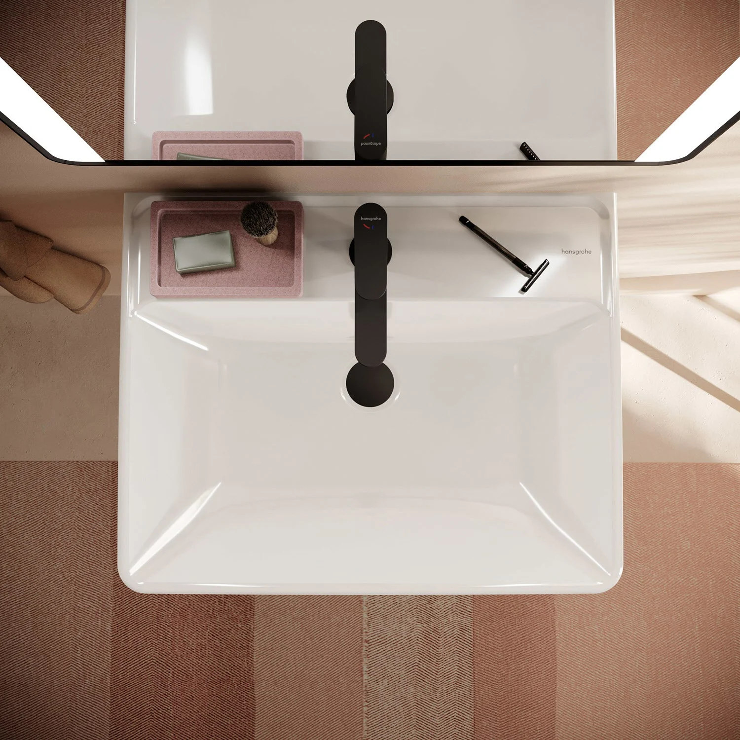 hansgrohe Xanuia Q Waschtisch 600/480 mit Hahnloch und Überlauf Bild 3