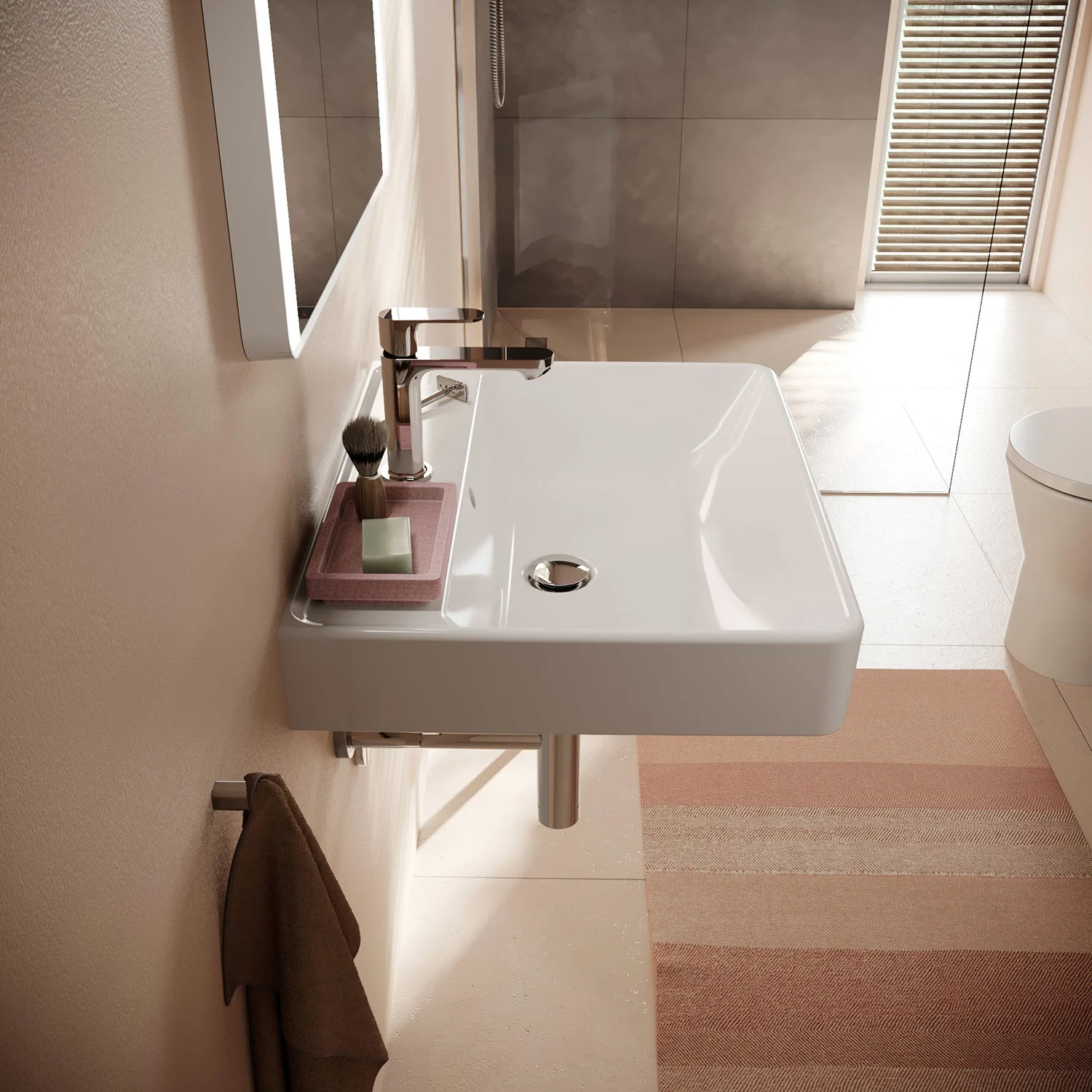 hansgrohe Xanuia Q Waschtisch 600/480 mit Hahnloch und Überlauf Bild 7