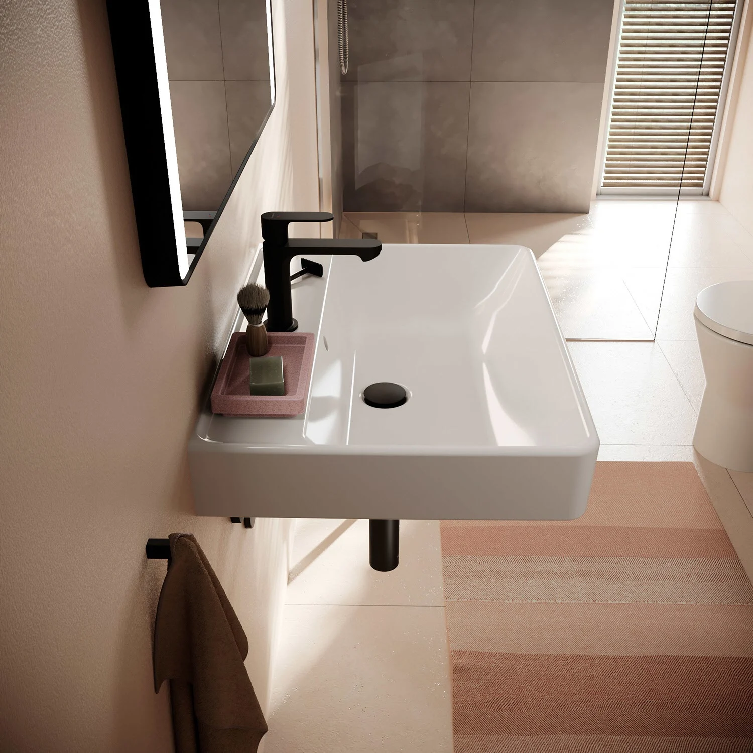hansgrohe Xanuia Q Waschtisch 650/480 mit Hahnloch und Überlauf Bild 4