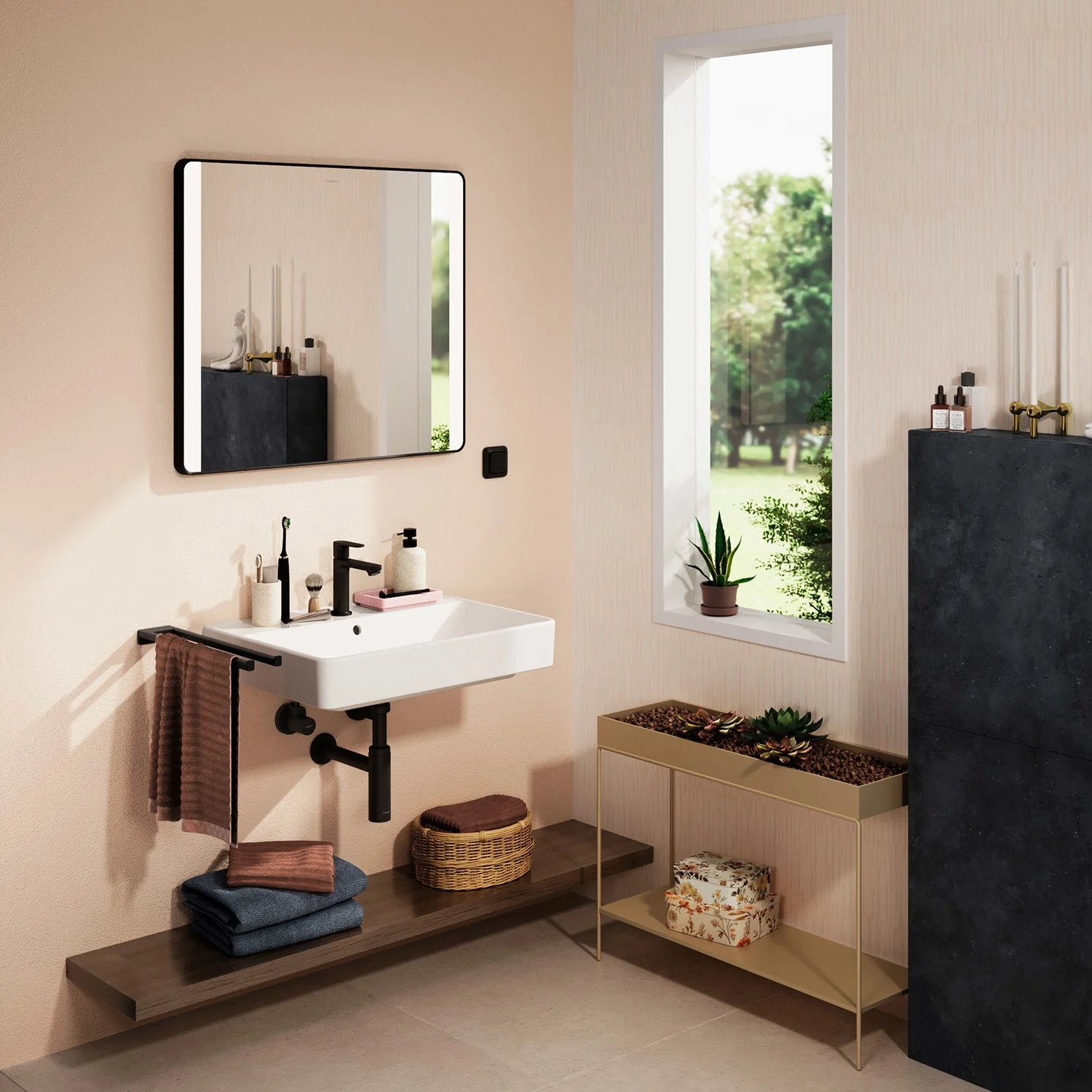 hansgrohe Xanuia Q Waschtisch 650/480 mit Hahnloch und Überlauf Bild 9